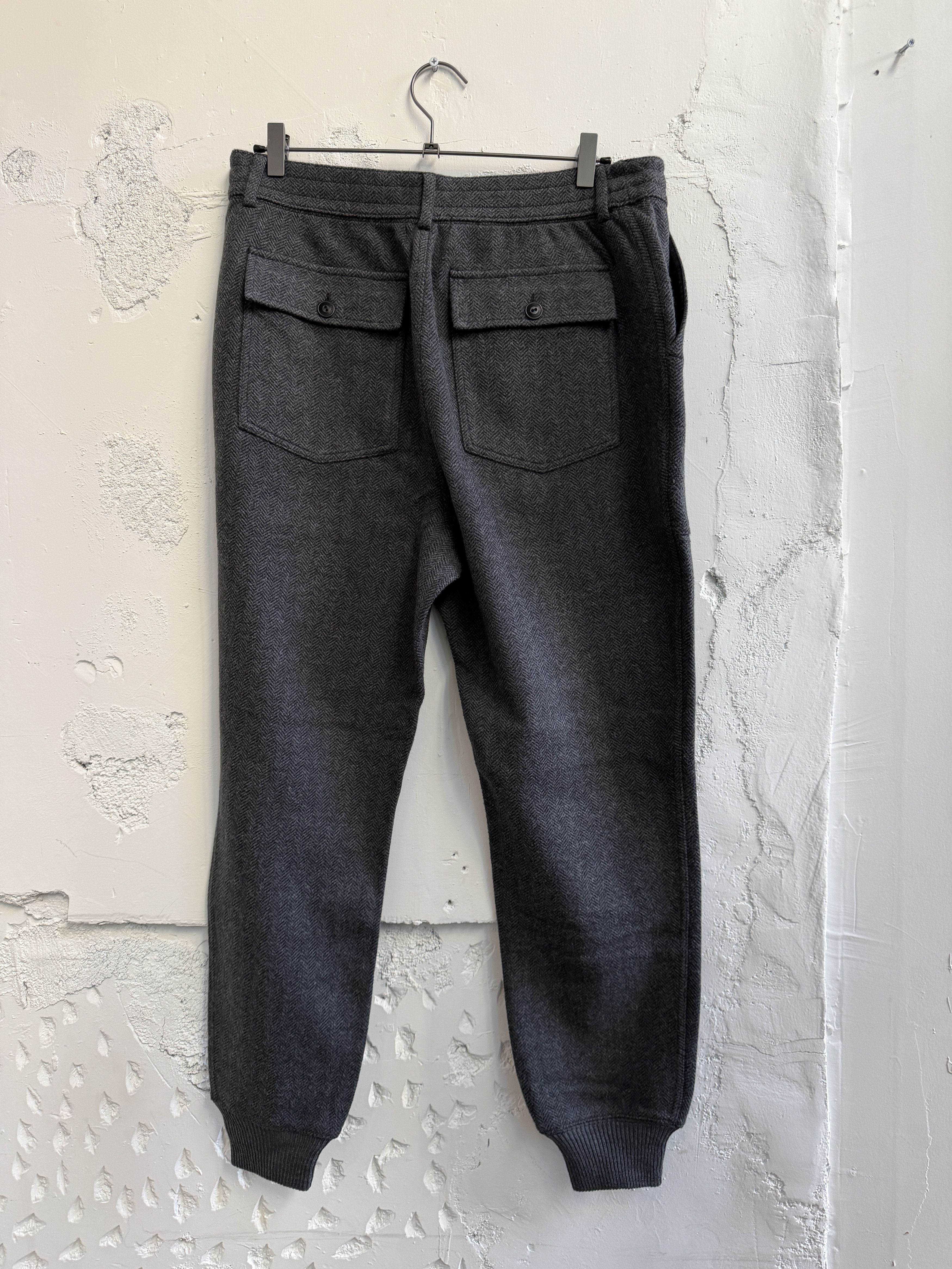 RRL Ralph Lauren RRL Charcoal Herringbone Sweatpants Size US 34 / EU 50 - 2 Thumbnail