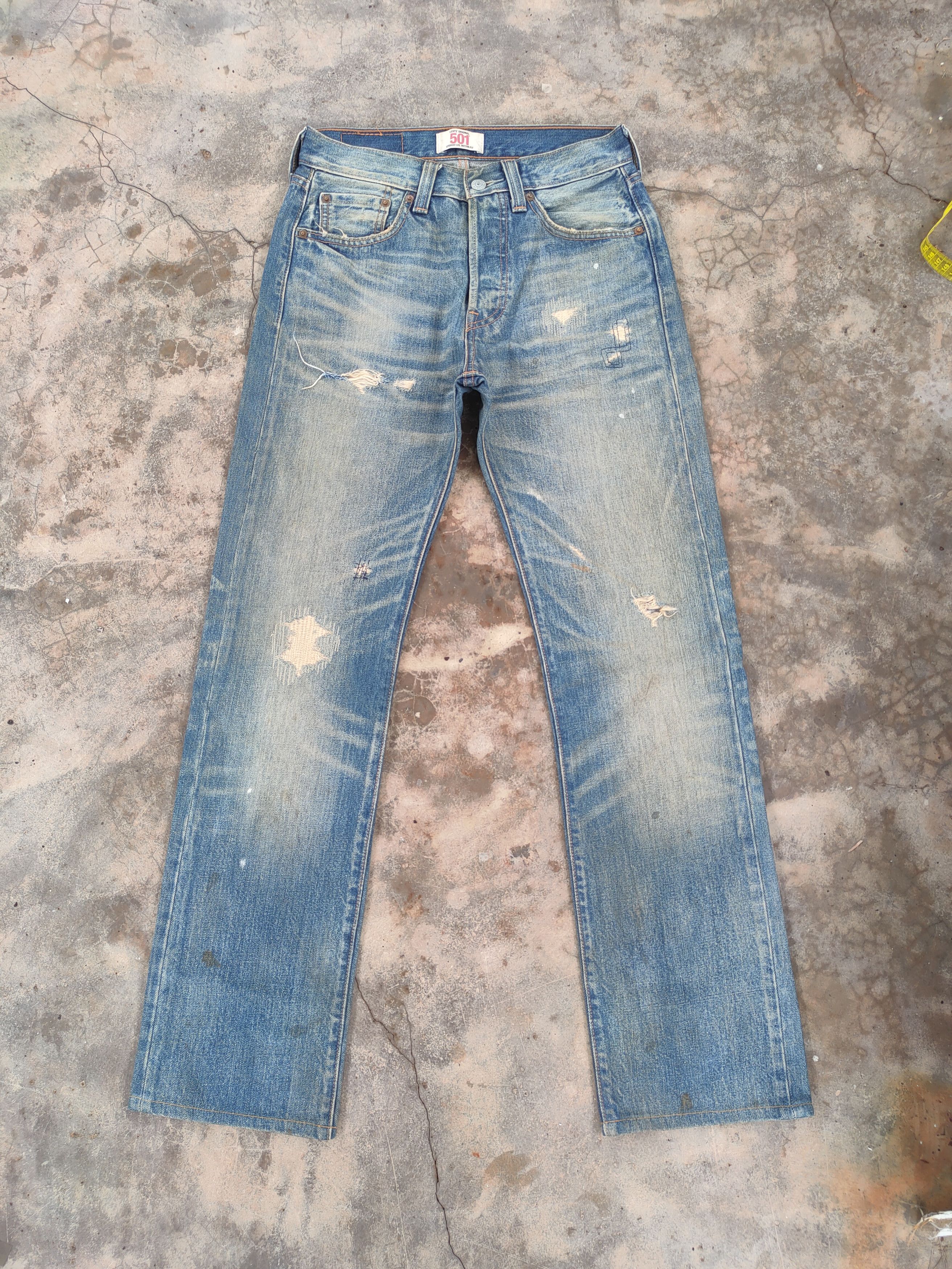 Levi's W29 VINTAGE LEVI'S 501 RUSTY FADED RIPPED JEANS DENIM PANTS Size US 29 - 2 Thumbnail