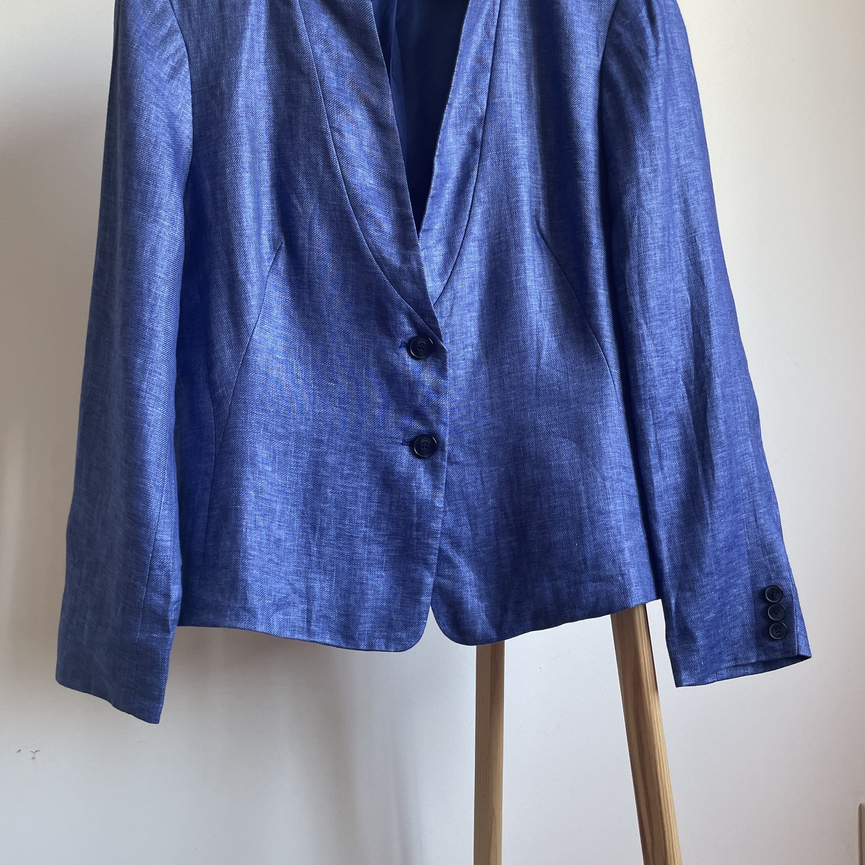 Purdey Purdey Womens Linen Blazer Size 42 Size M / US 6-8 / IT 42-44 - 7 Thumbnail