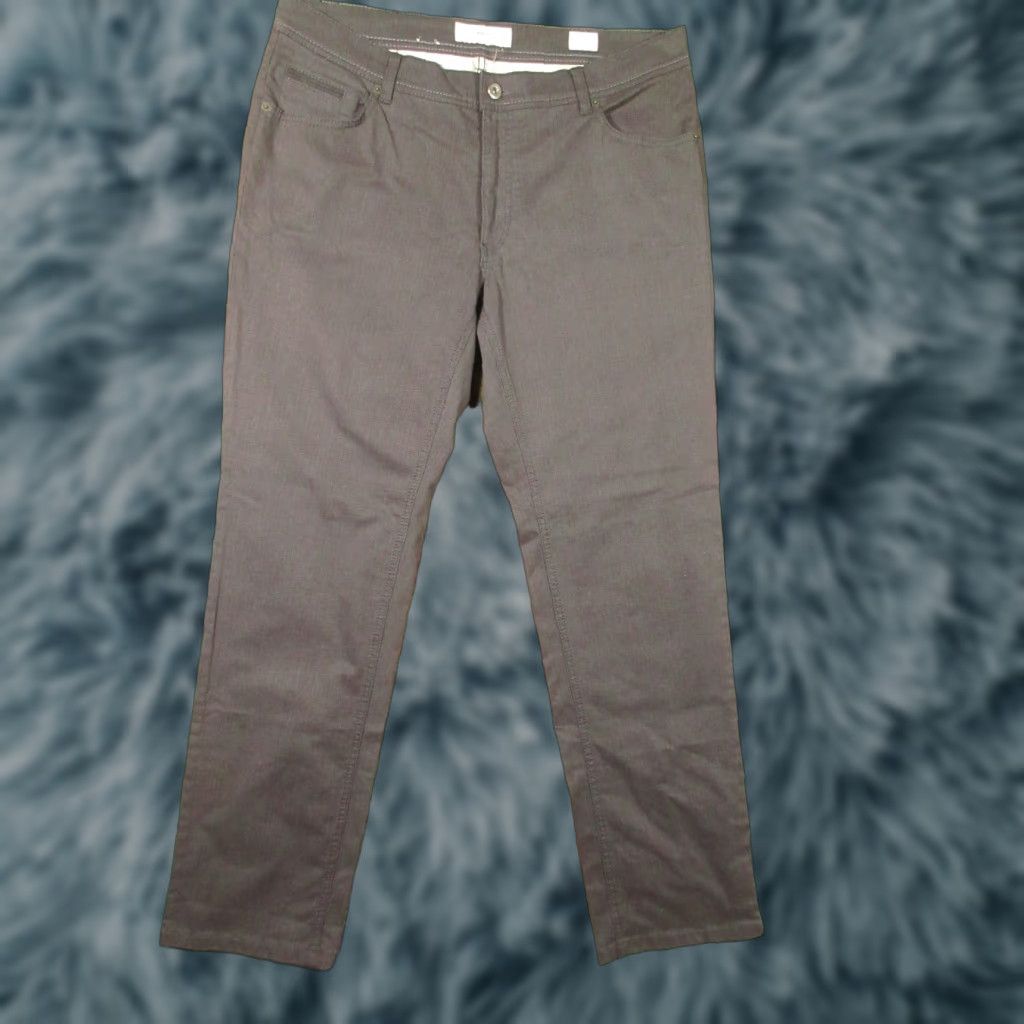 BRAX Brax Pants Mens 38x33 Gray Regular Chino 5-Pocket Flat Front Stretch Cotton Polyester Viscose EUC Size US 38 / EU 54 - 1 Thumbnail