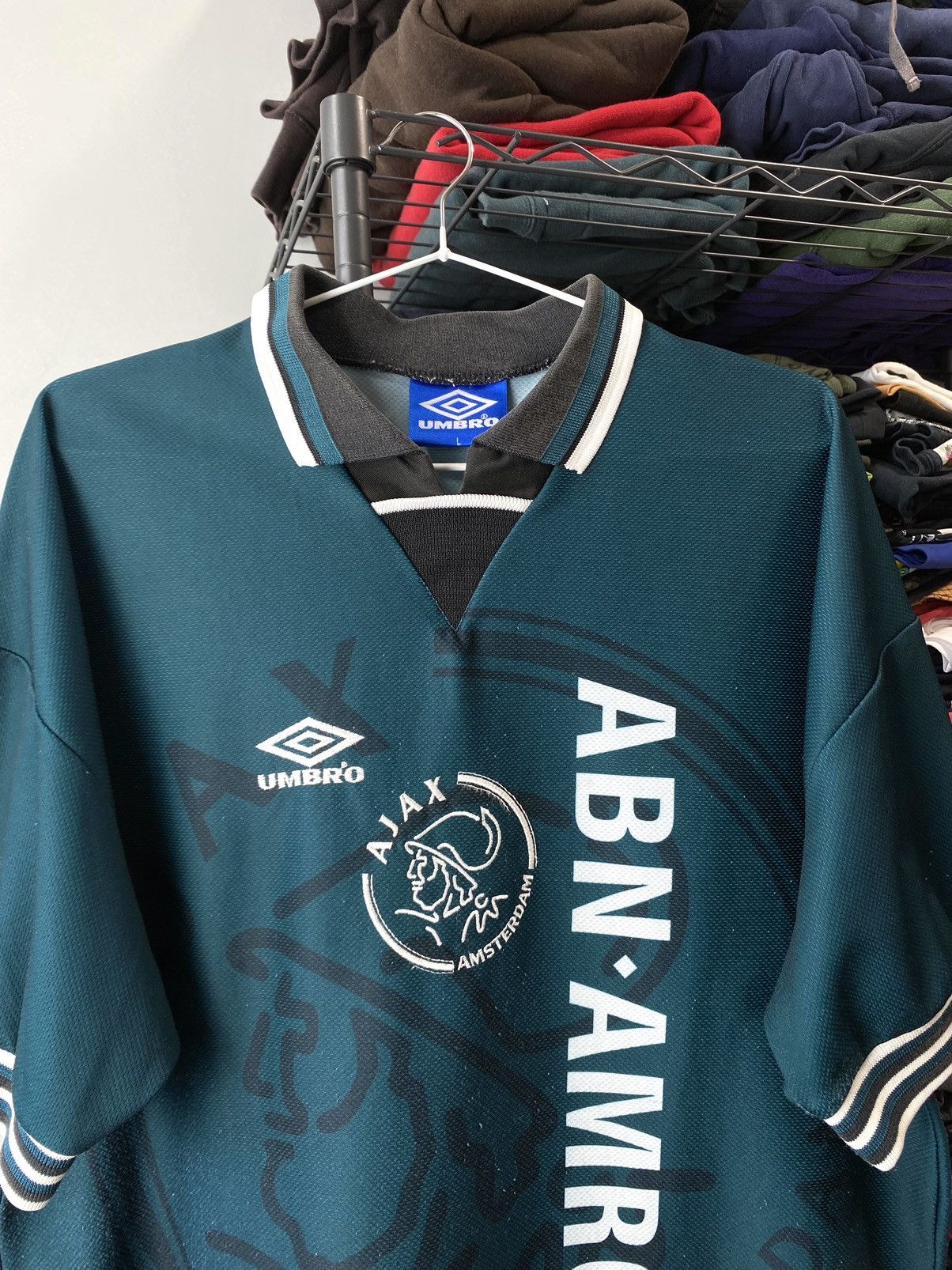 Umbro × Vintage Rare! 1995 1996 Vintage Umbro Ajax Soccer Jersey T Shirt Size US L / EU 52-54 / 3 - 2 Thumbnail