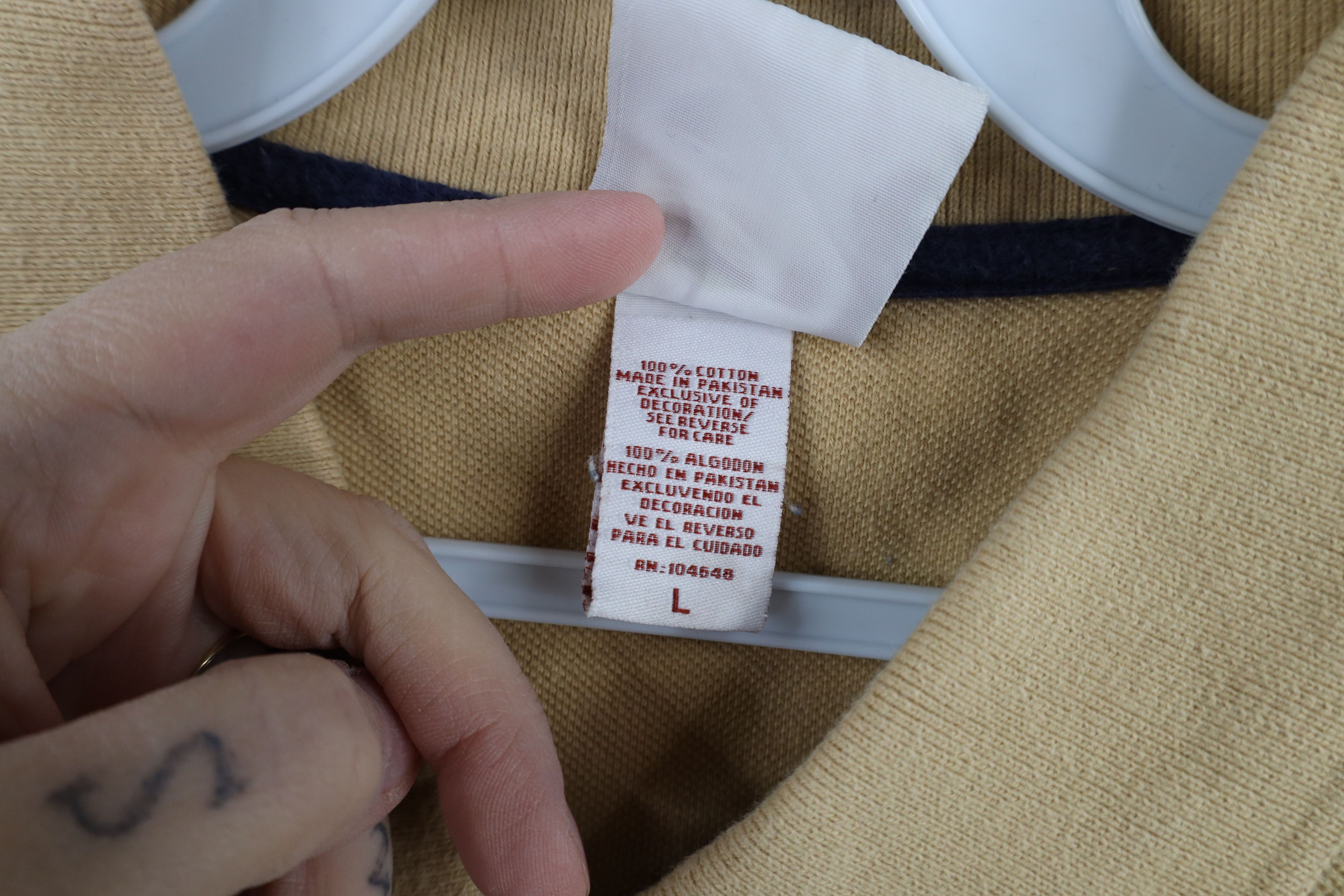 Vintage Vintage 90s Notre Dame University Irish Football Polo Gold Size US L / EU 52-54 / 3 - 8 Thumbnail