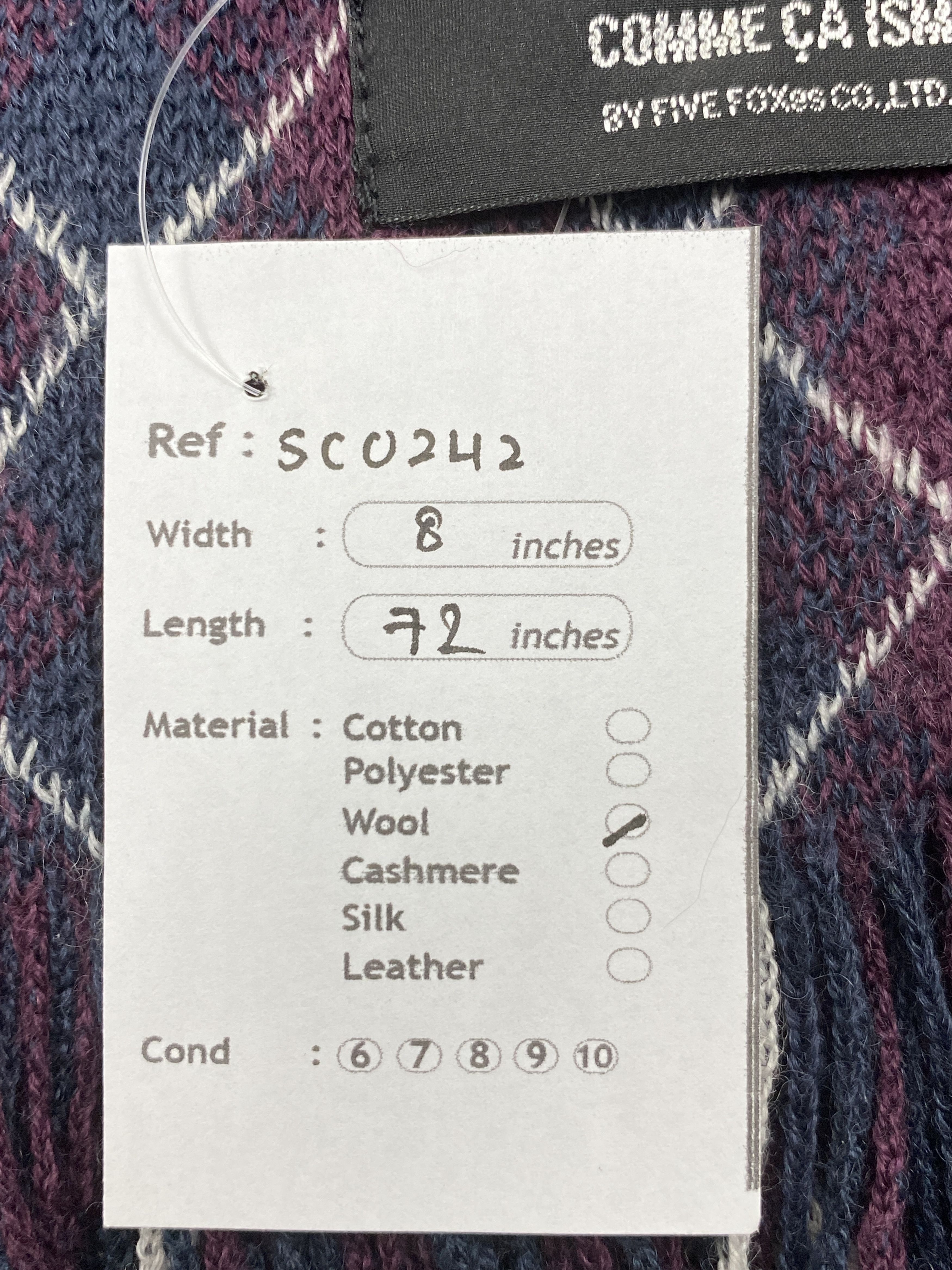 Comme Ca Ism Comme Ca Ism Neckwear Muffler Scarf SC0242 Size ONE SIZE - 8 Thumbnail