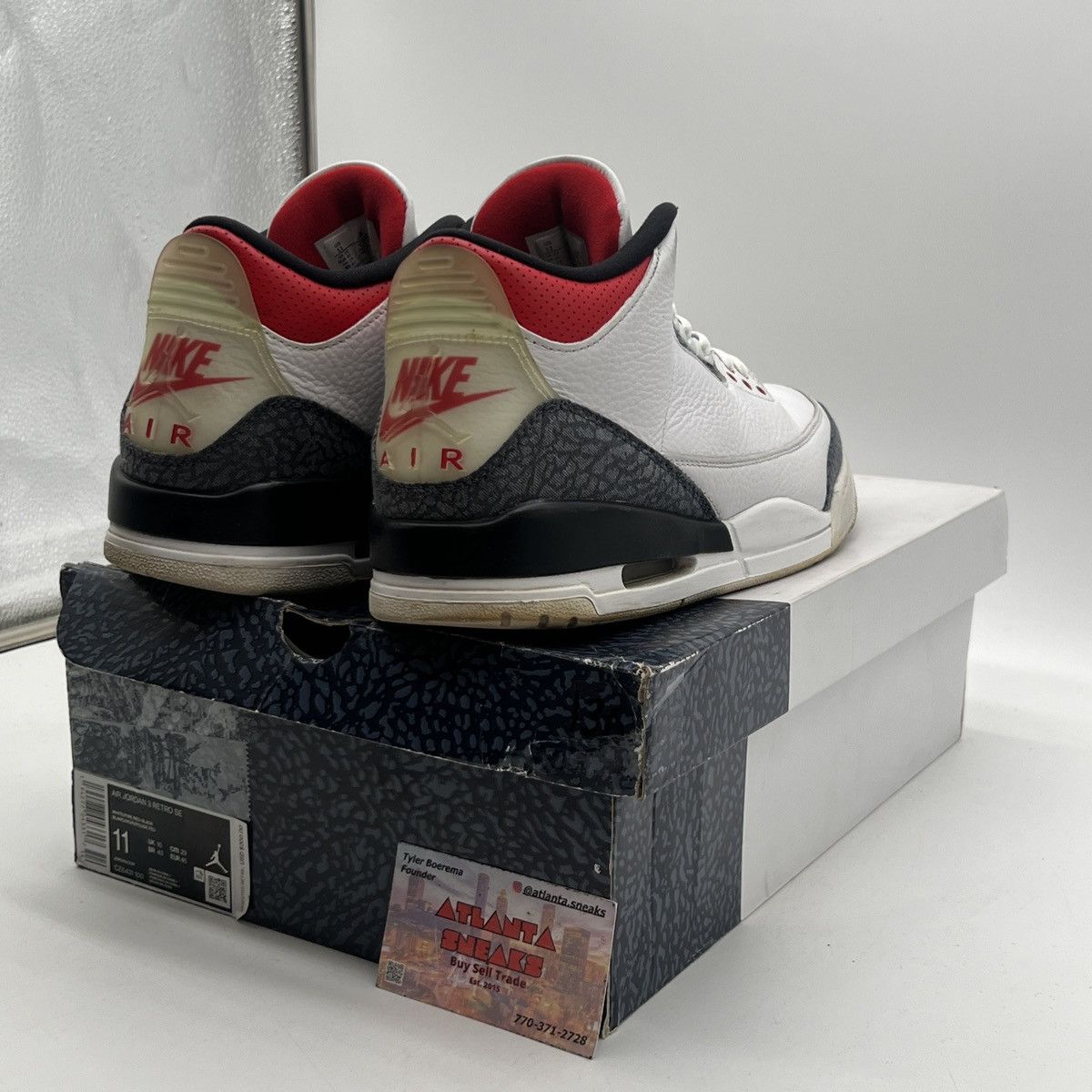 Jordan Brand Air Jordan 3 denim fire red Size US 11 / EU 44 - 5 Thumbnail