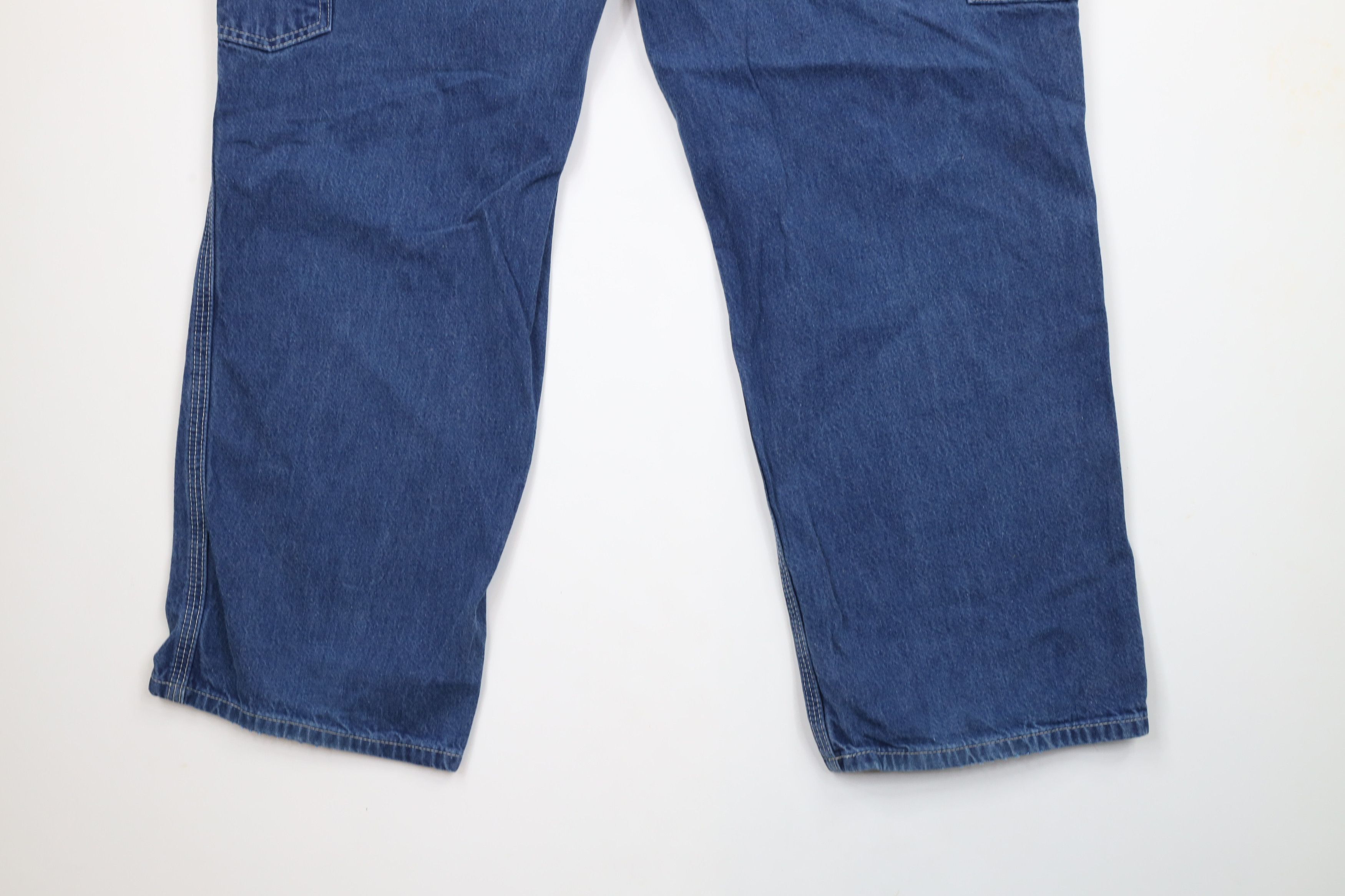 Carhartt × Vintage Vintage Carhartt Spell Out Wide Leg Carpenter Dungaree Jeans Size US 40 / EU 56 - 13 Thumbnail