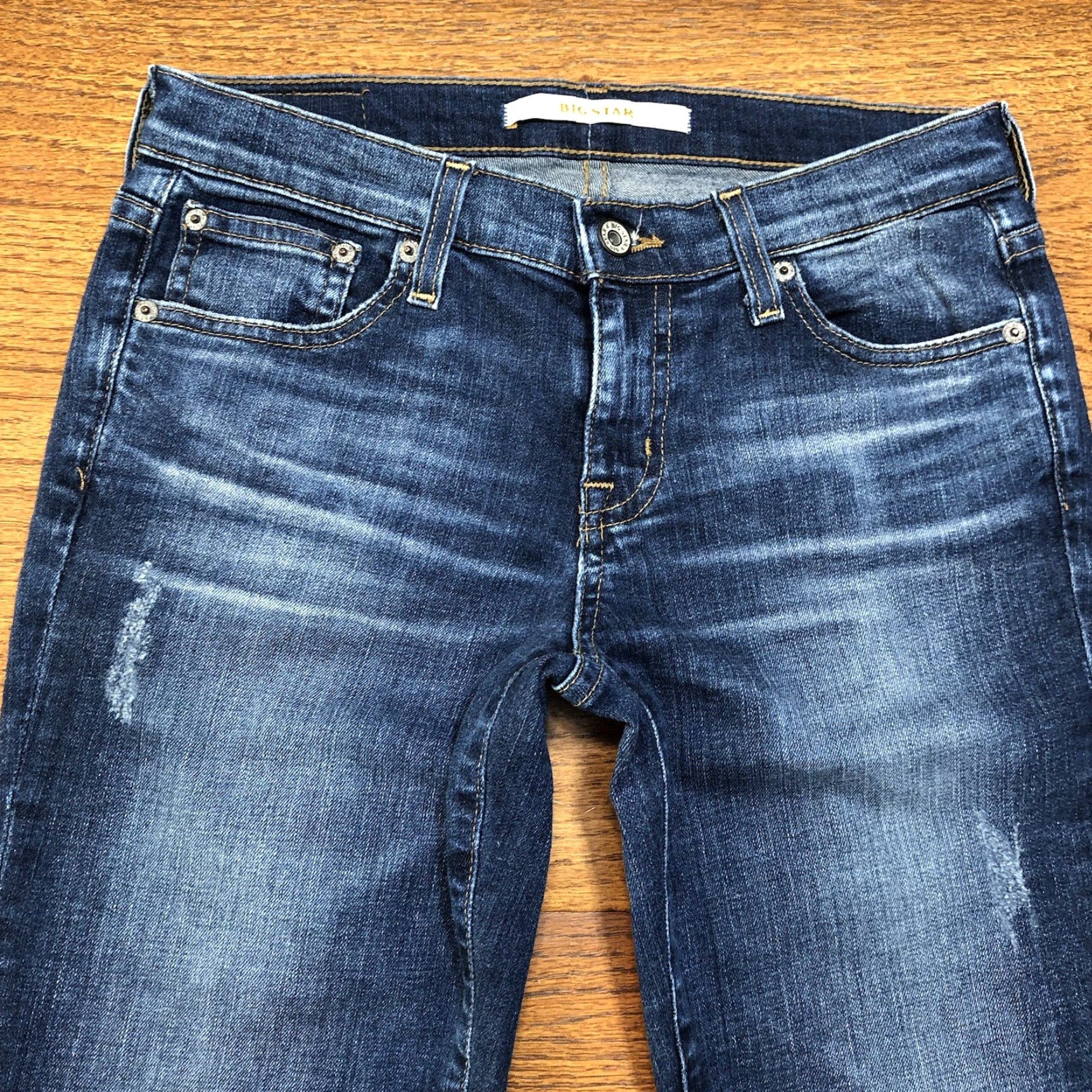 Denime Big Star Womens Jeans Capri Cropped Denim Blue 27 X 25.5 Inseam Size 27" / US 4 / IT 40 - 3 Thumbnail