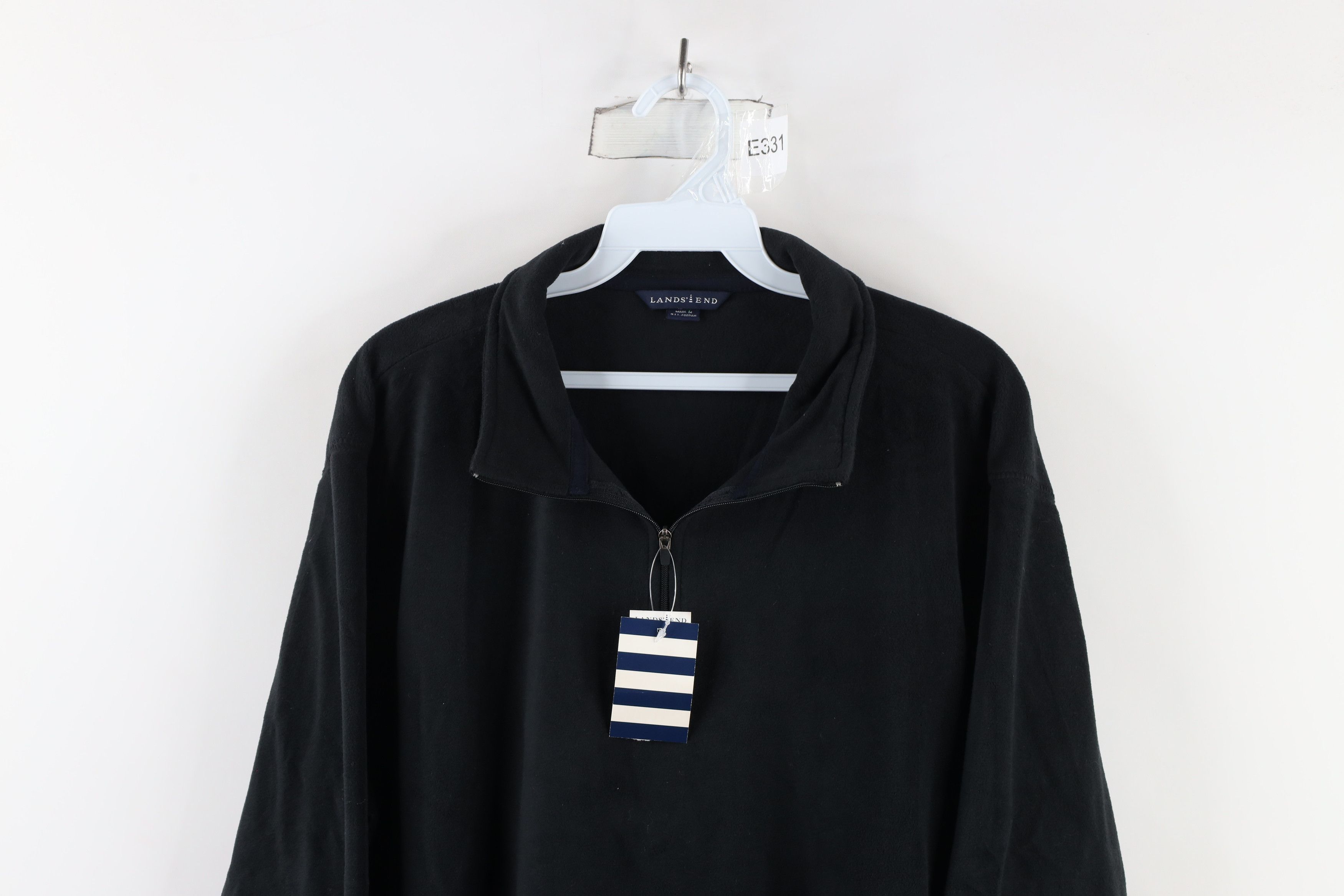 Lands' End × Vintage New Lands End Fleece Pullover Sweater Black Polyester Size US L / EU 52-54 / 3 - 2 Thumbnail