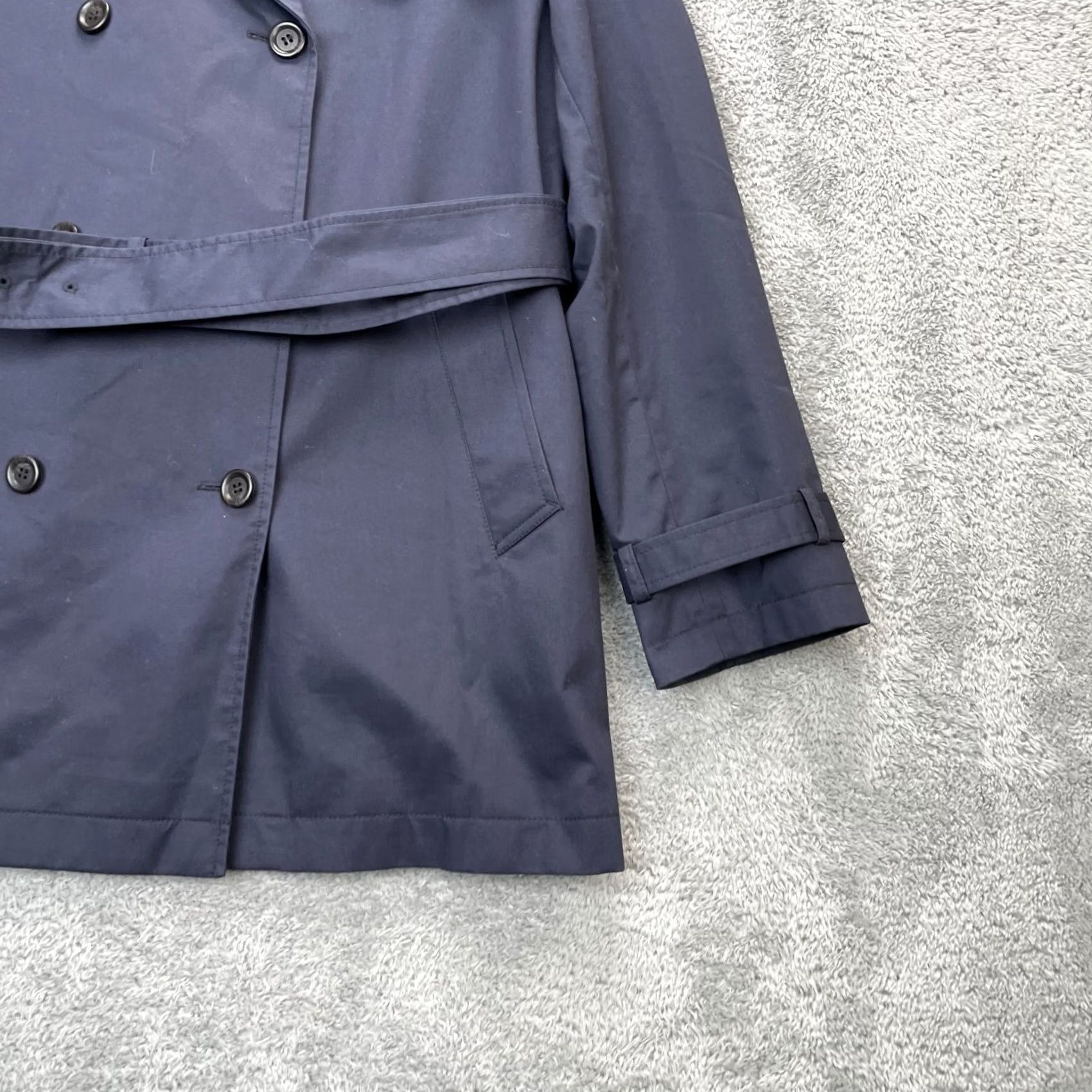 Uniqlo VINTAGE Uniqlo Jacket Womens Extra Large Blue Trench Coat Double Breasted Belted Waist Size XL / US 12-14 / IT 48-50 - 7 Thumbnail