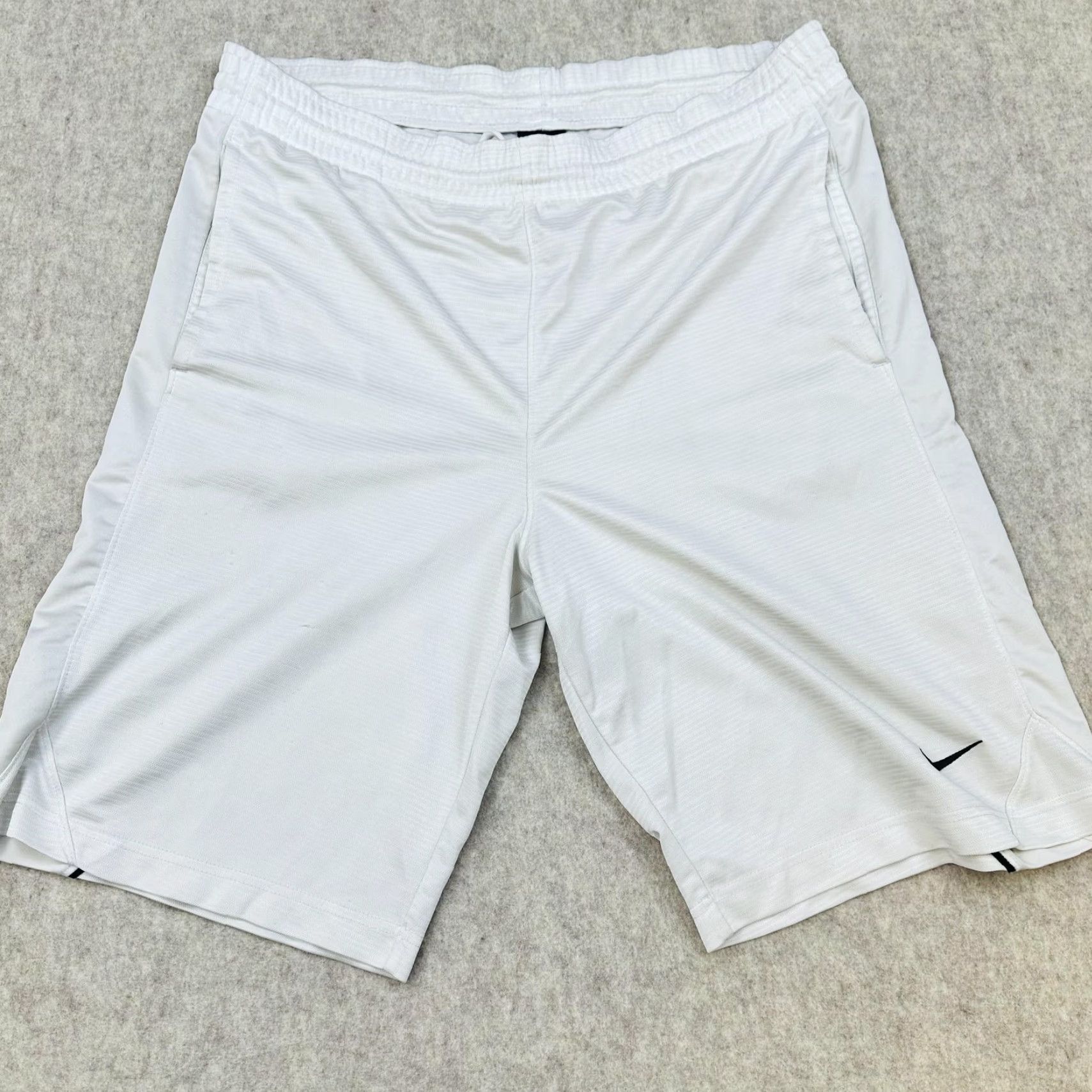Nike Nike Athletic Shorts Mens Small White Performance Training Pockets Swoosh Logo Size US 29 - 2 Thumbnail
