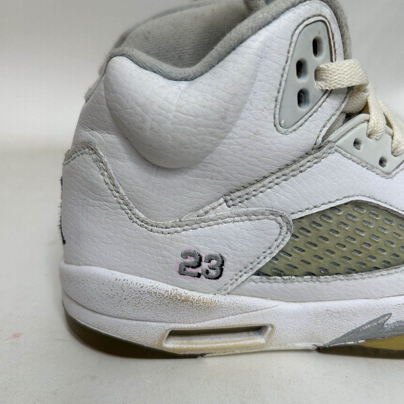 Jordan Brand Nike Shoes Air Jordan 5 Retro BG “White Metallic” 2024 Size US 7 / IT 37 - 9 Thumbnail