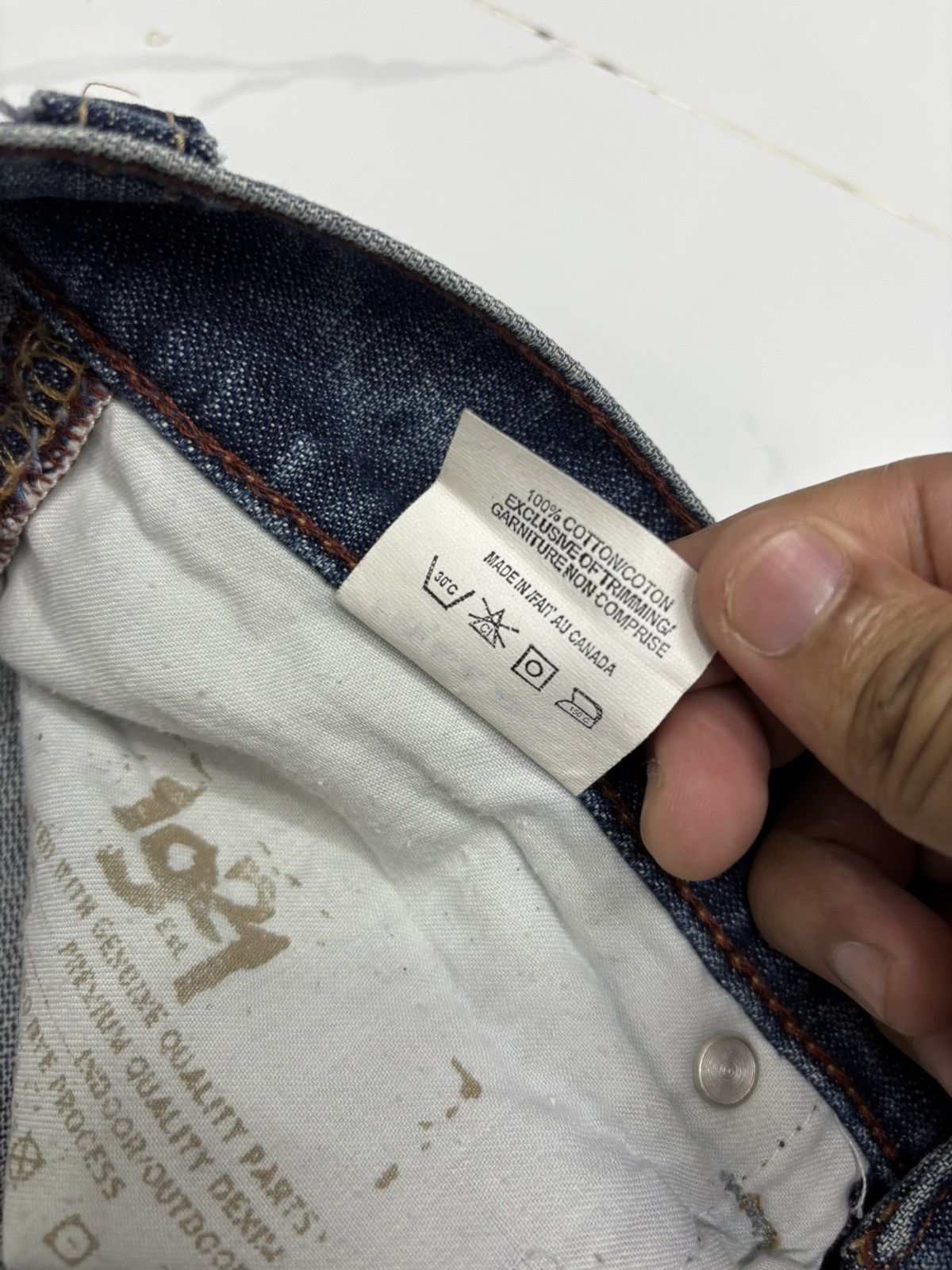 If Six Was Nine Flare Jeans Ripped Made in Canada 1921 Y2K True Religion Size US 32 / EU 48 - 13 Thumbnail