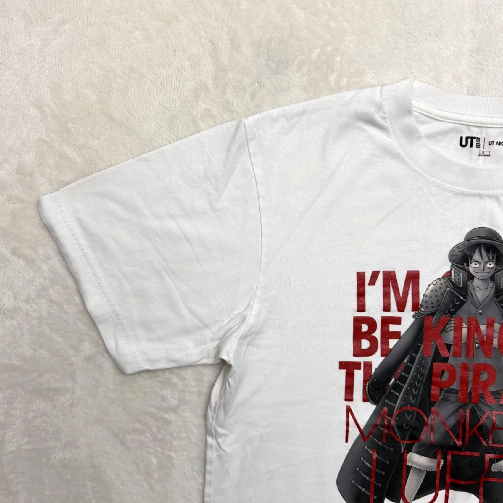 Uniqlo Uniqlo UT One Piece Monkey D Luffy Shirt Mens Small White Anime Graphic Tee Shirt Size US S / EU 44-46 / 1 - 7 Thumbnail