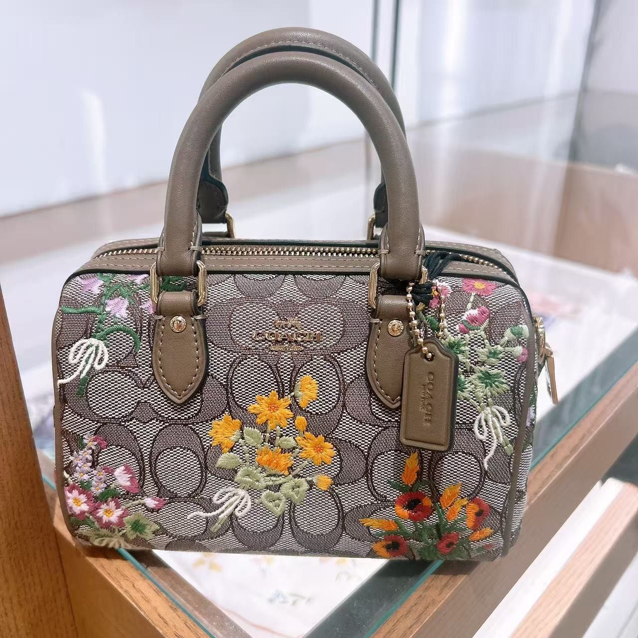 Coach Mini Rowan Crossbody Bag with Floral Embroidery CDY31 Size ONE SIZE - 1 Thumbnail