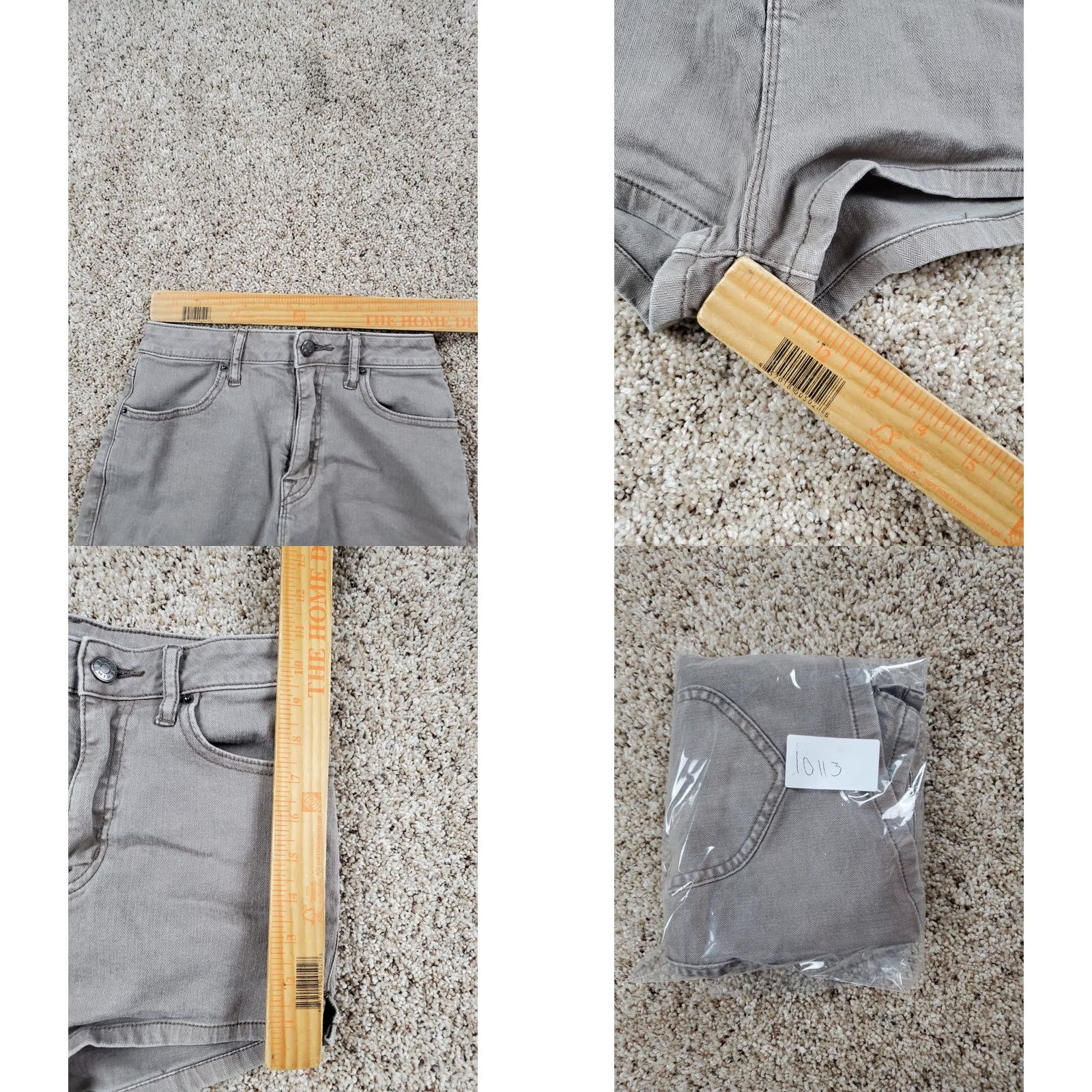 Bdg BDG Katie Super High Rise Shorts Size 25 Womens Gray Denim Size 42" / US 20 - 8 Thumbnail