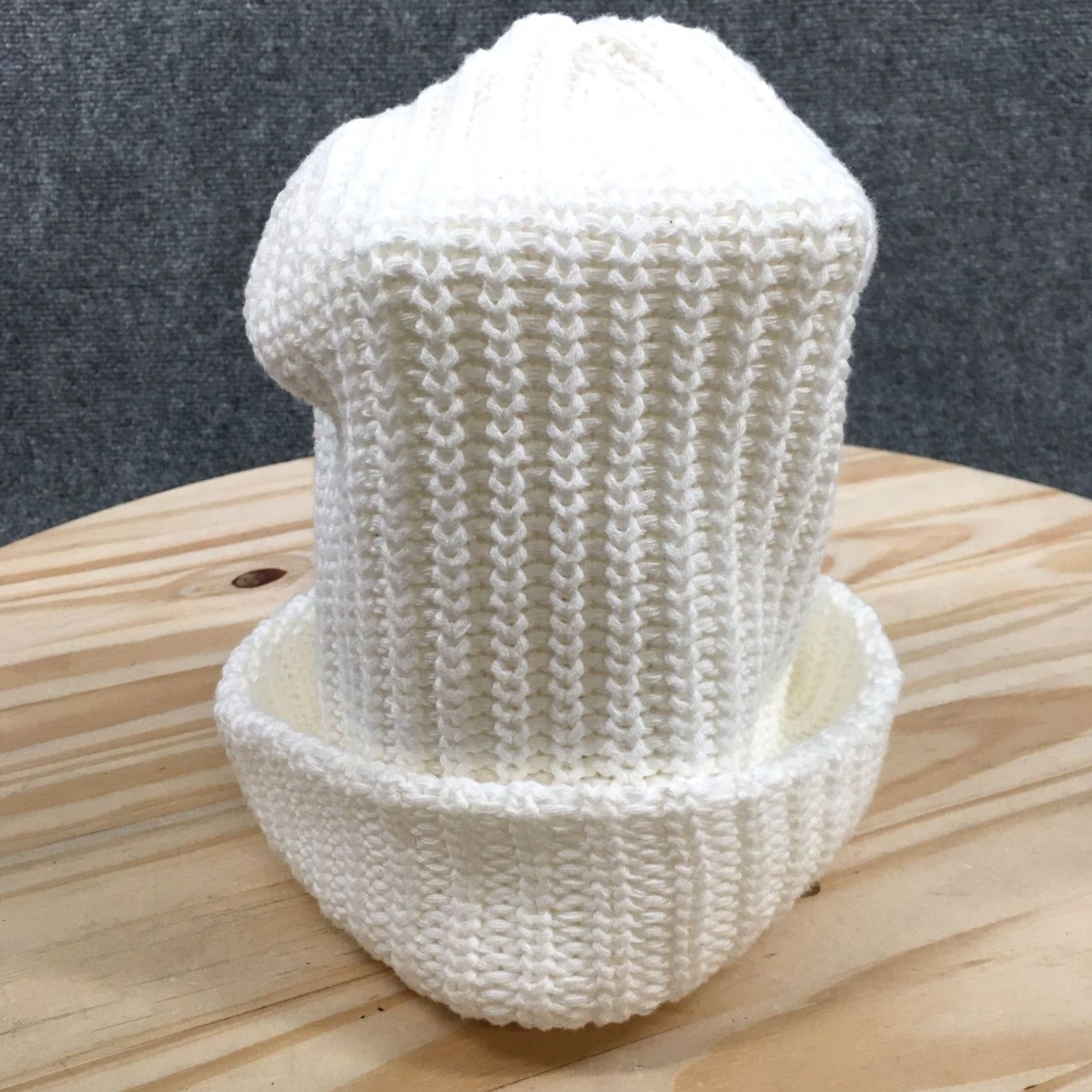Vintage Love Your Melon Winter Beanie Hat Unisex One Size Knitted Cotton White Size ONE SIZE - 6 Thumbnail