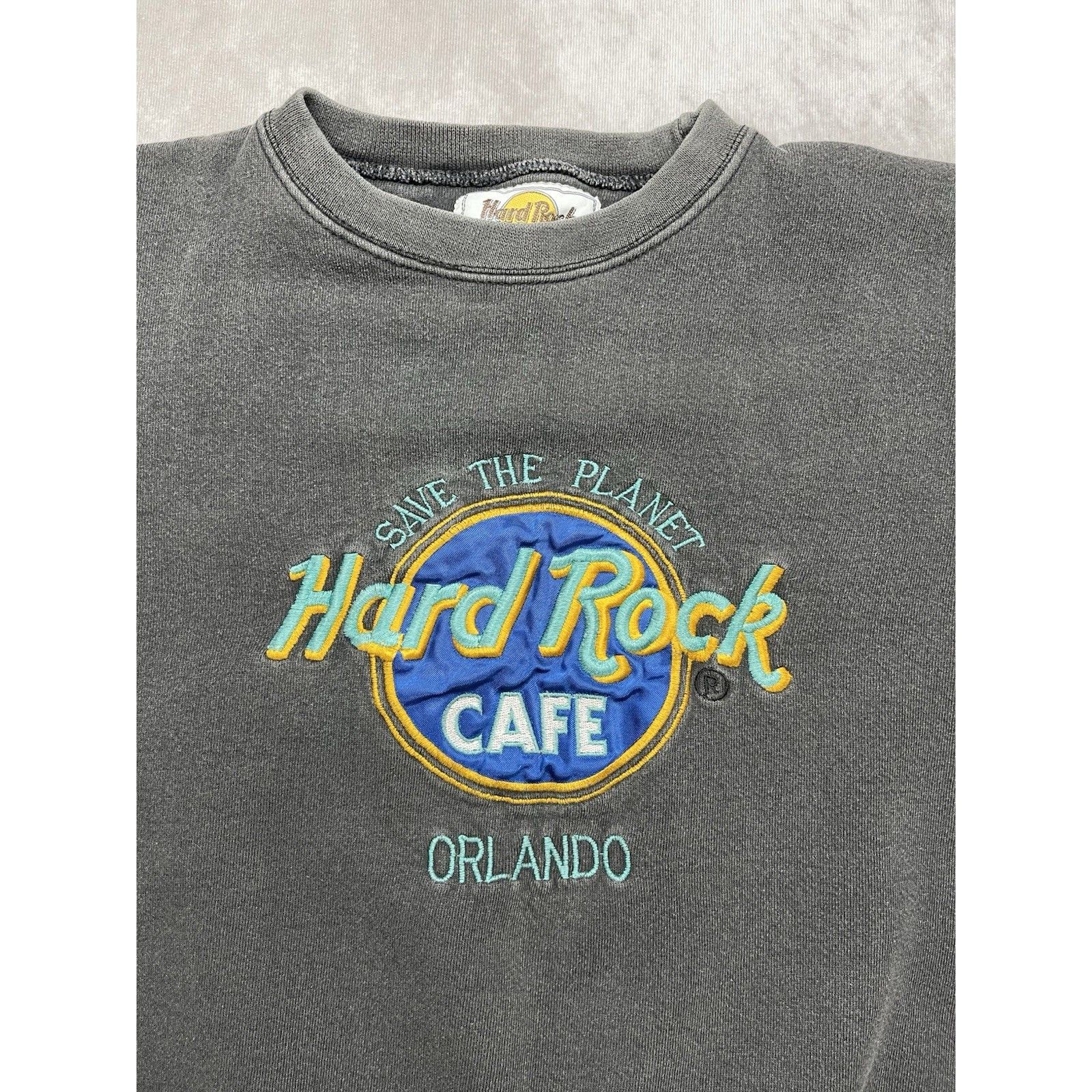 Hard Rock Cafe VTG 90s Hard Rock Cafe Orlando Save The Planet Sweatshirt Cr Size US M / EU 48-50 / 2 - 3 Thumbnail