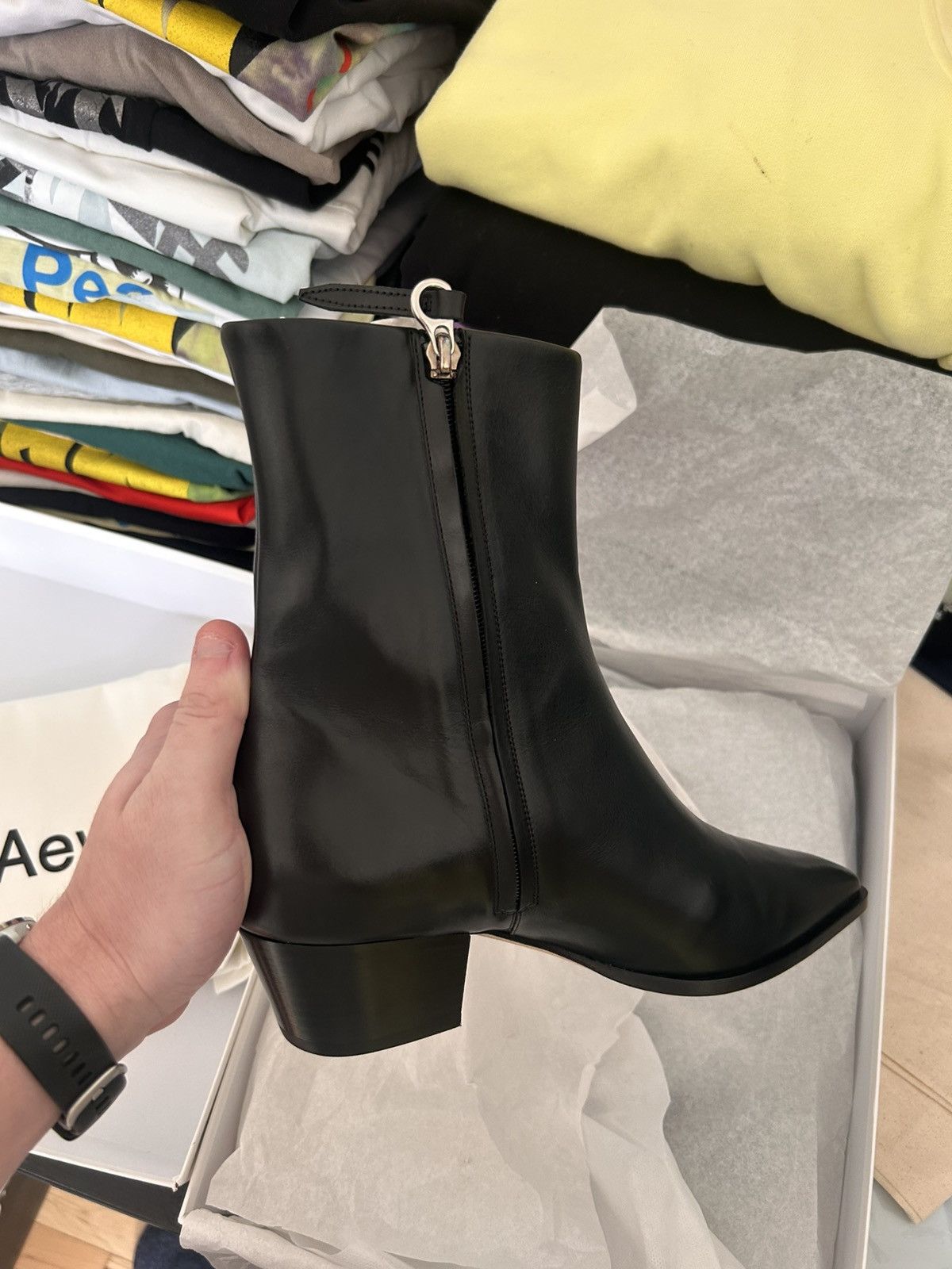 aeyde Aeyde Baba Calf Leather Boots Size US 11 / IT 41 - 4 Thumbnail