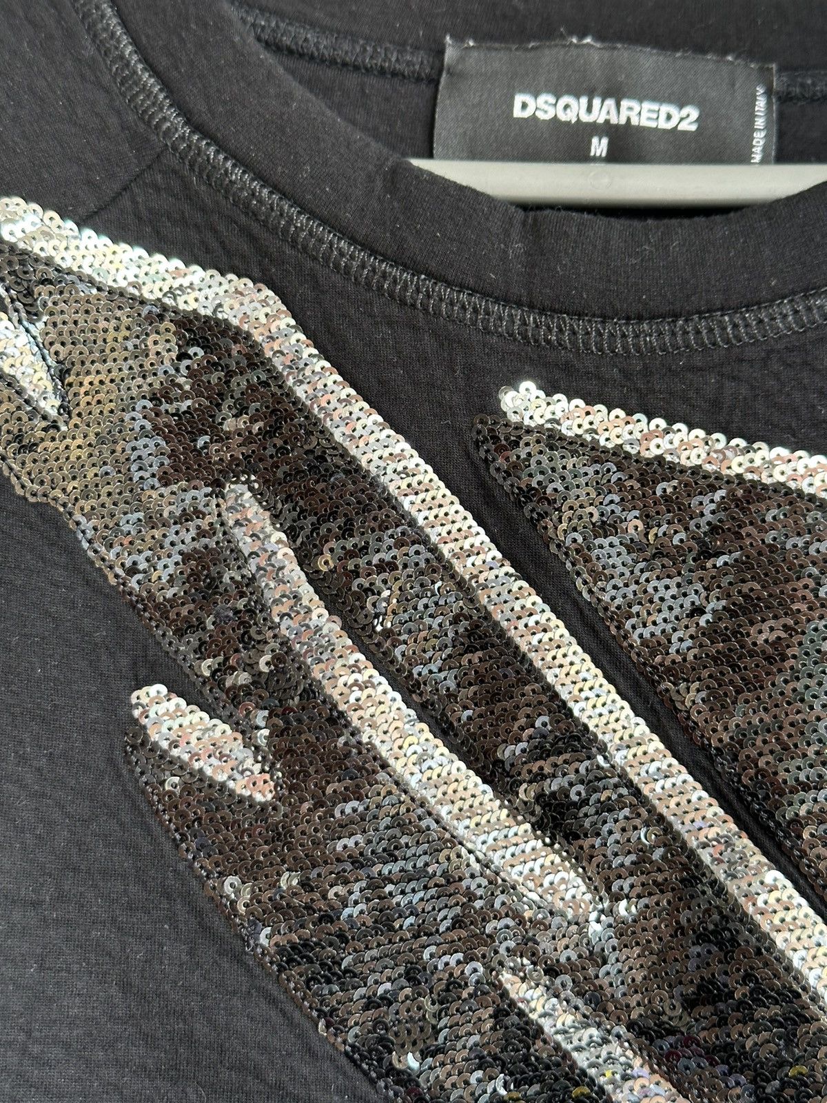 Dsquared2 DSQUARED2 Sequined Detail Viscose Black Sweatshirt Women's M Size M / US 6-8 / IT 42-44 - 6 Thumbnail
