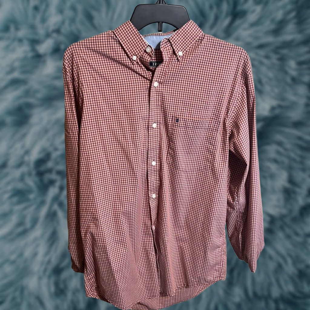 Izod IZOD Shirt Button-Up Men Long Sleeve Non-Iron Stretch Size S Multicolor Size US S / EU 44-46 / 1 - 1 Thumbnail