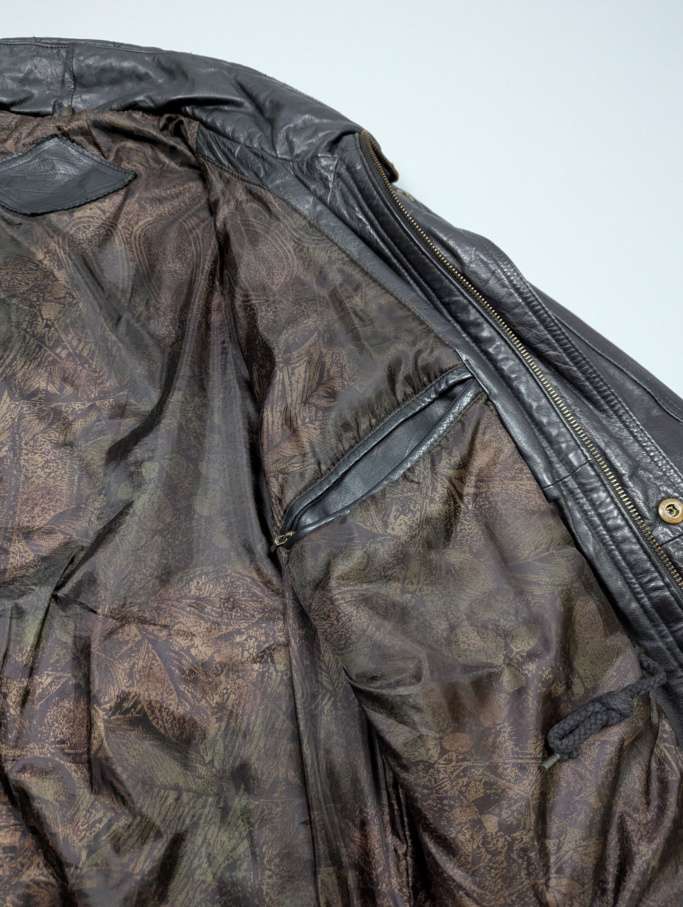 Vintage Vintage PRINCE Heavy Black Leather Multi-Pocket Jacket Size US L / EU 52-54 / 3 - 12 Thumbnail