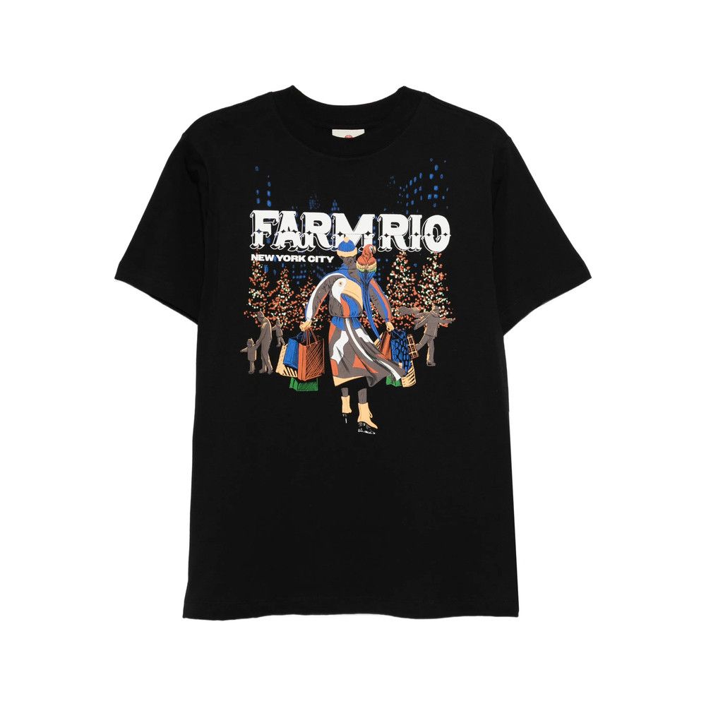 Farm Rio Farm Rio BLACK Tops - T-shirts & Jerseys Size S / US 4 / IT 40 - 1 Thumbnail