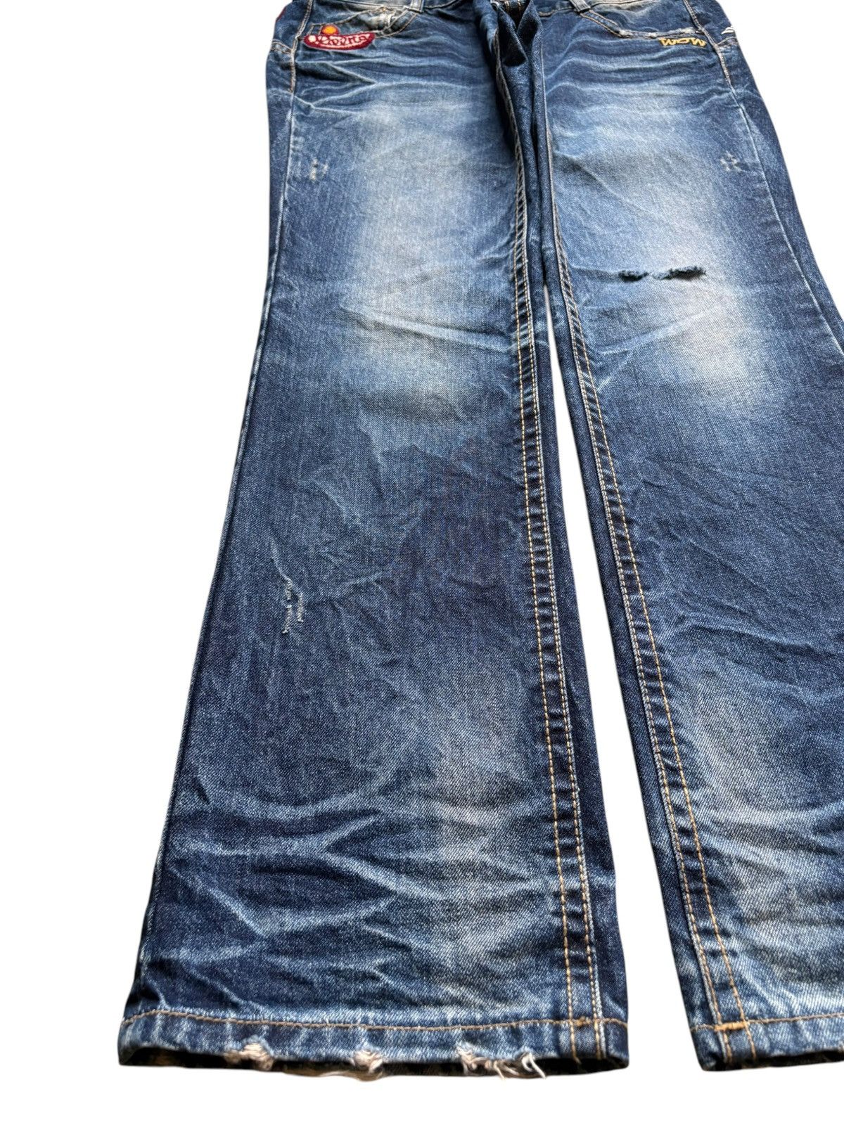 Japanese Brand Vintage Japanese Brand Patch Embellish Mud Wash Loose Jean Size US 34 / EU 50 - 6 Thumbnail