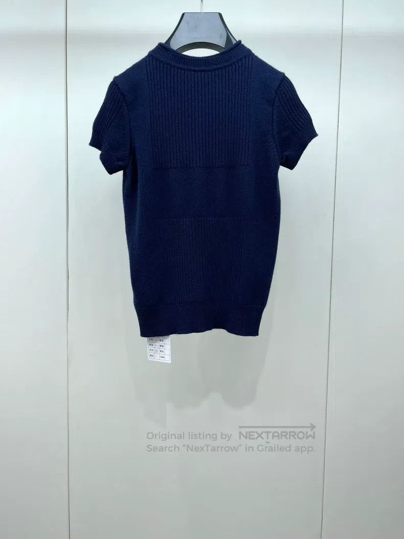 Hermes Hermes 23 Dark Blue Cashmere Knit Short-Sleeve Size XS / US 0-2 / IT 36-38 - 2 Thumbnail