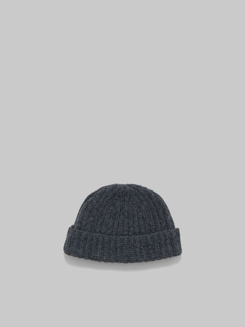 Marni o1w1db11125 Size: OS/Logo Embroidered Beanie in Grey Size ONE SIZE - 2 Thumbnail