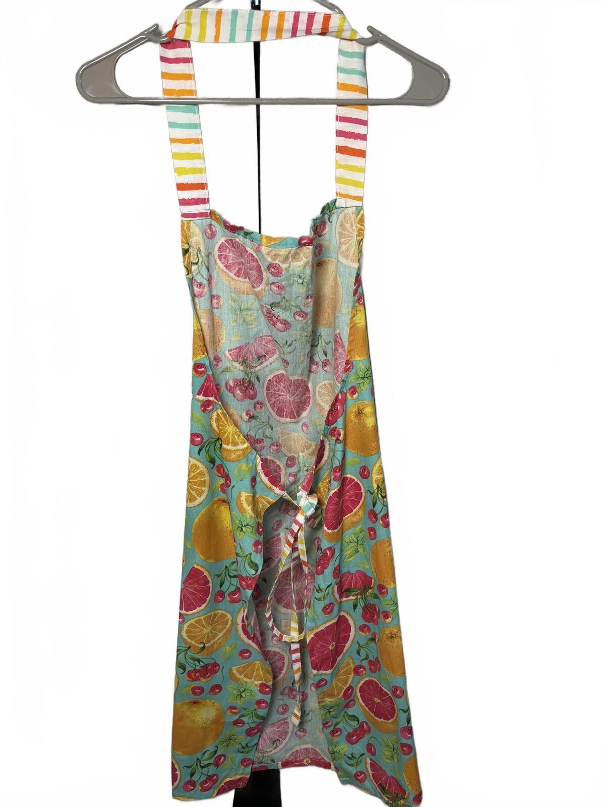 Other Pantry 100% Cotton Fruit Print Apron with Pocket Size ONE SIZE - 3 Thumbnail