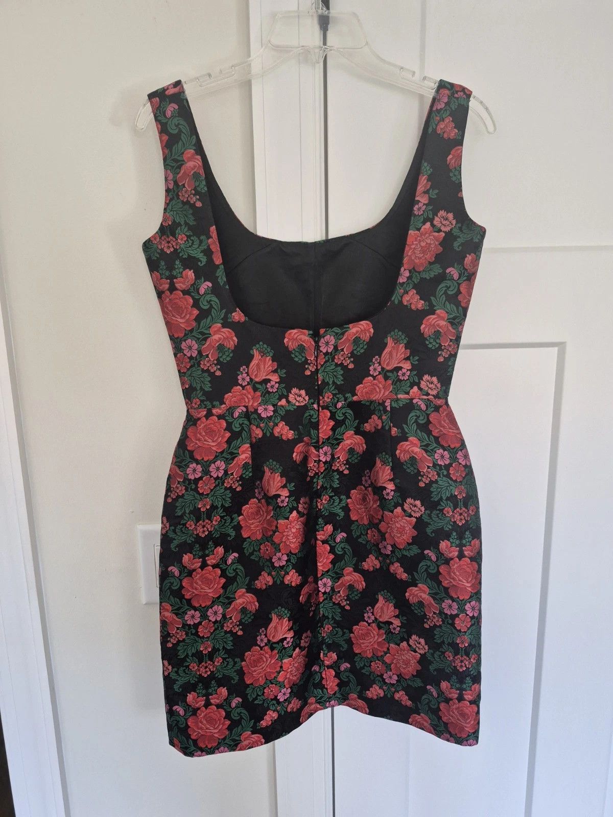 D&G Dress Black Floral Silk Blend Sheath Italy Size 42 (M)