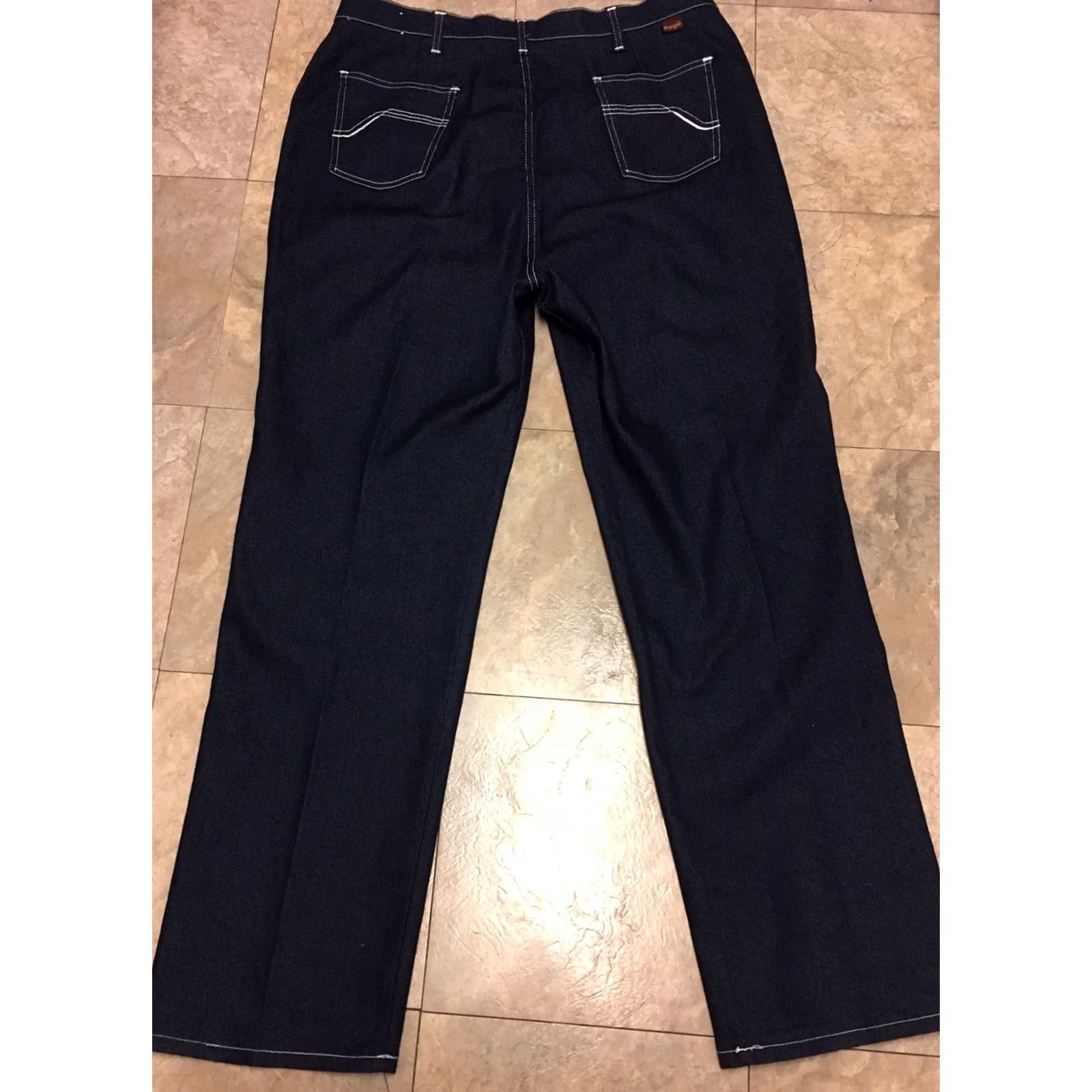 Wrangler VINTAGE Wrangler Women's Fit Jeans Denim USA White Stitching 40 Blue Cowboy Western 80s 90s Womens" Size 27" / US 4 / IT 40 - 6 Thumbnail