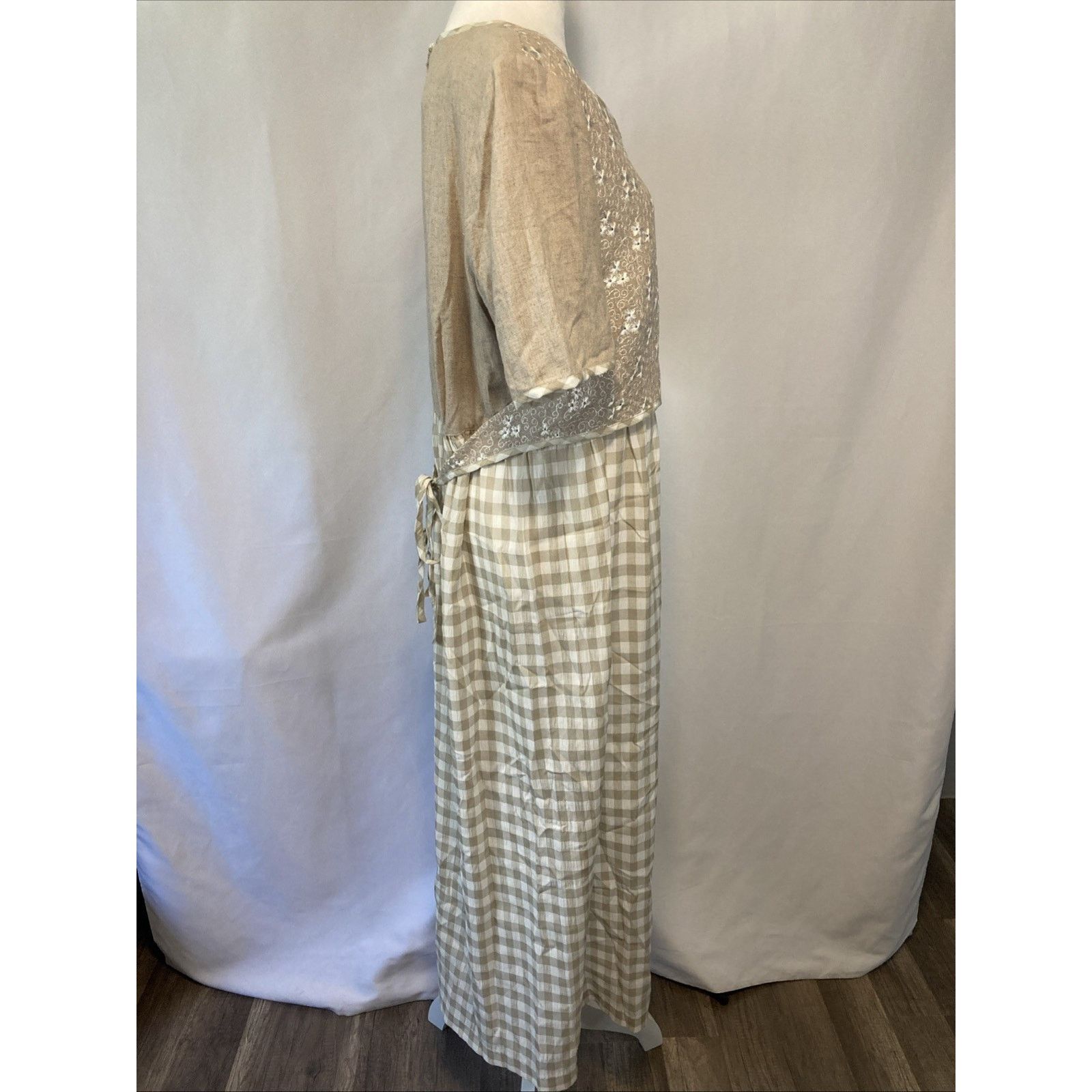 Other Vtg Plaza South Dress Women’s 14 Cottage Gingham Prairie NEW Size XL / US 12-14 / IT 48-50 - 3 Thumbnail