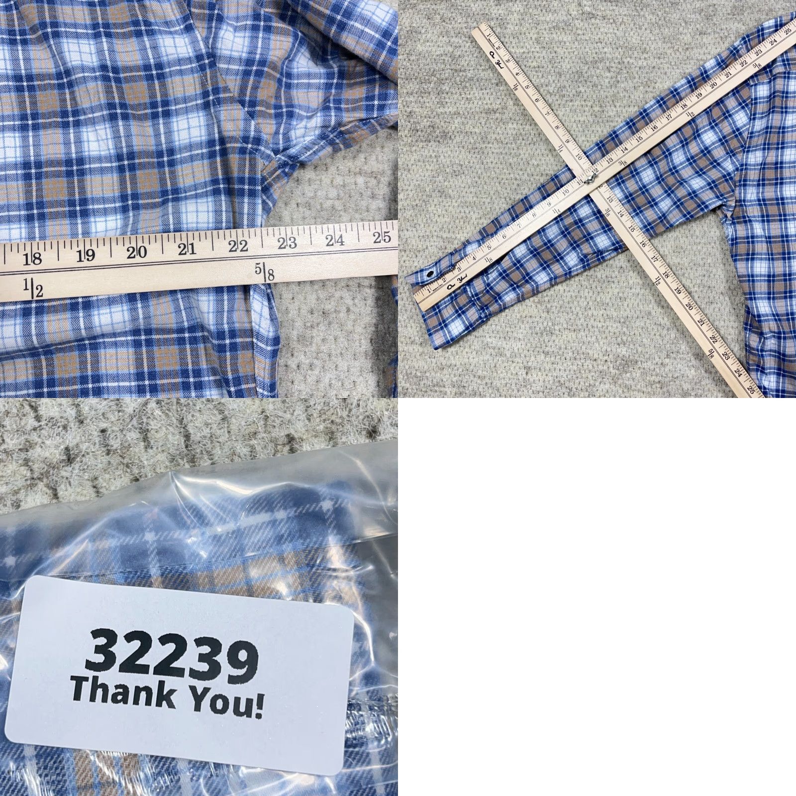 Peter Millar Peter Millar Shirt Men Large Blue Plaid Button-Up Lightweight Cotton Lyocell Nylon Spandex Casual Classic Size US L / EU 52-54 / 3 - 8 Thumbnail