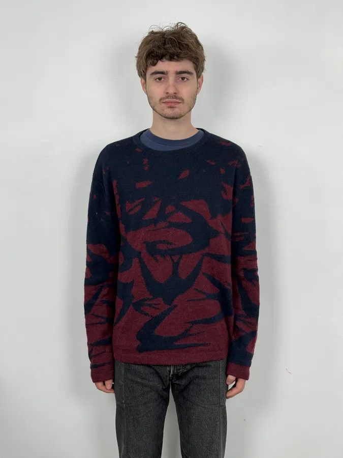 Alexander McQueen 2010s Alexander McQueen Red & Navy Contemporary Sweater Size US L / EU 52-54 / 3 - 2 Thumbnail