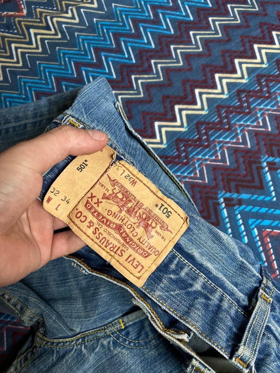 Levi's × Vintage VINTAGE Y2K LEVI'S 501 DARK WASH DENIM JEANS Size US 32 / EU 48 - 3 Thumbnail