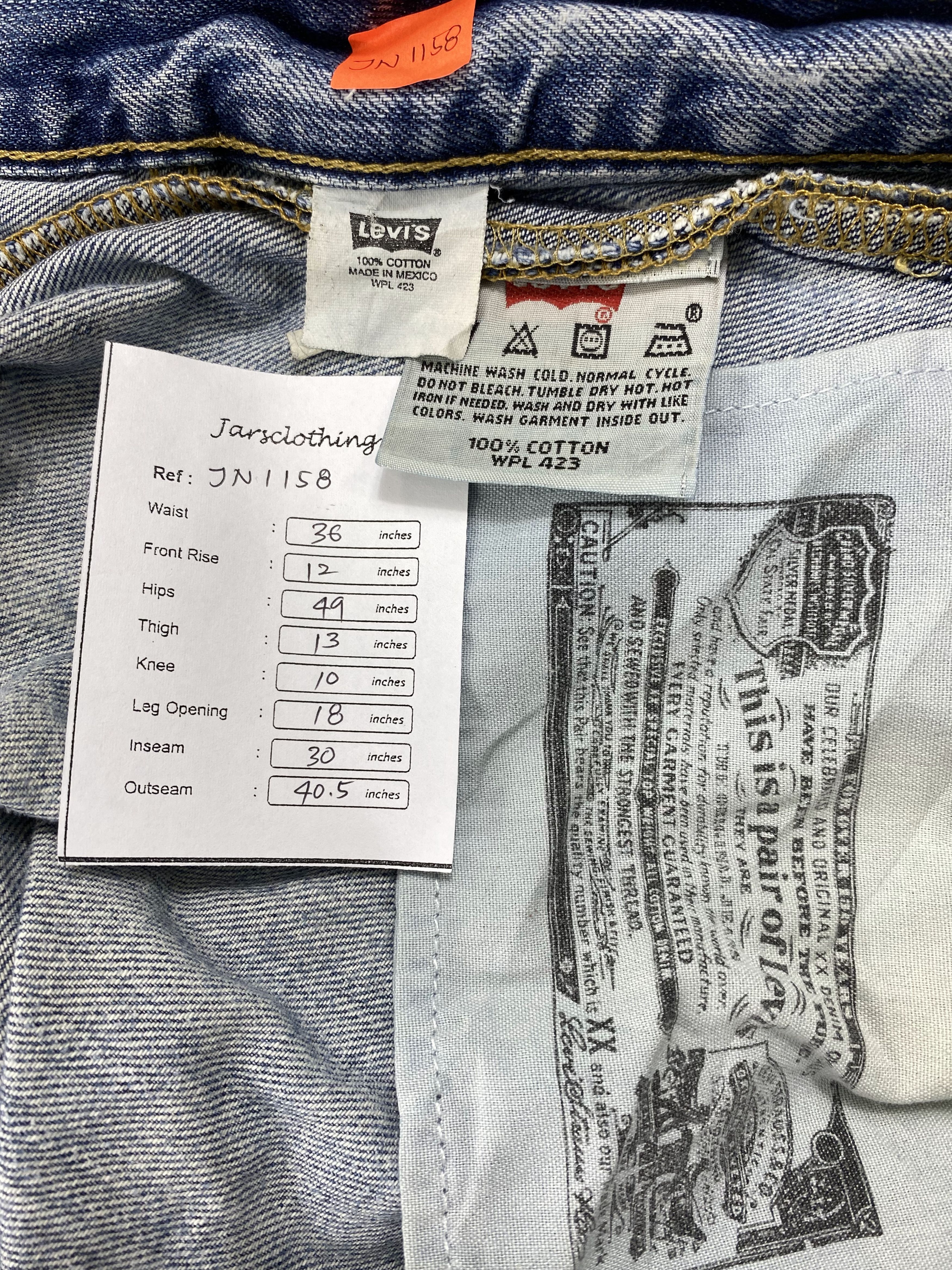 Levi's Mid Blue Distressed Vintage Levi's 501 36x30 Denim -JN1158 Size US 36 / EU 52 - 8 Thumbnail