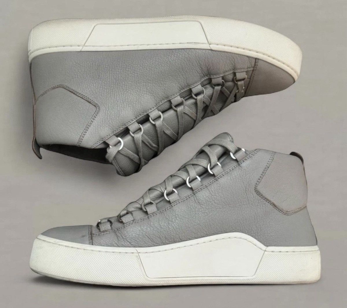 Balenciaga Balenciaga Chevre Hamilton Arena Grey Leather Hightop 42 Size US 9 / EU 42 - 2 Thumbnail