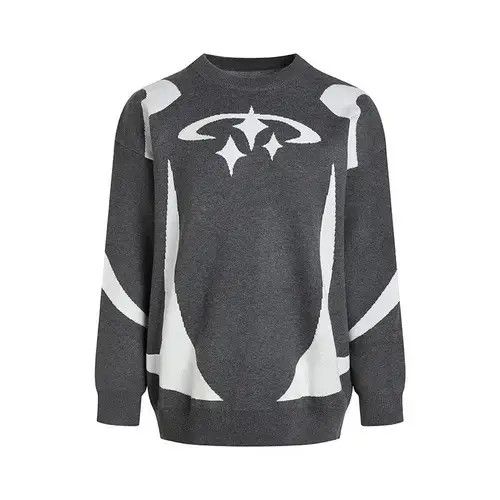 Aran Isles Knitwear × Japanese Brand Y2K Stars Graphic Sweater Unisex Size US L / EU 52-54 / 3 - 2 Thumbnail