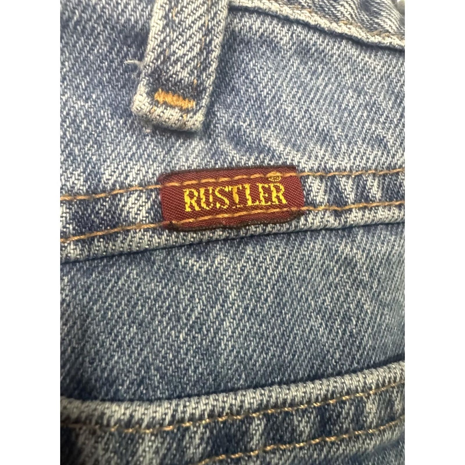 Denime Rustler Mens Blue Denim Jeans Size 36x34 - Casual Size US 36 / EU 52 - 2 Thumbnail