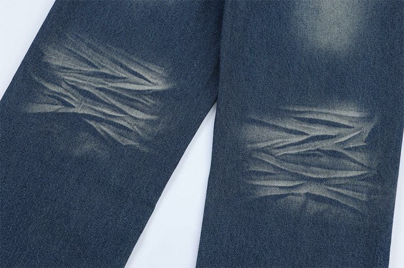 Jean American retro street style washed denim jeans for men Size US 32 / EU 48 - 4 Thumbnail