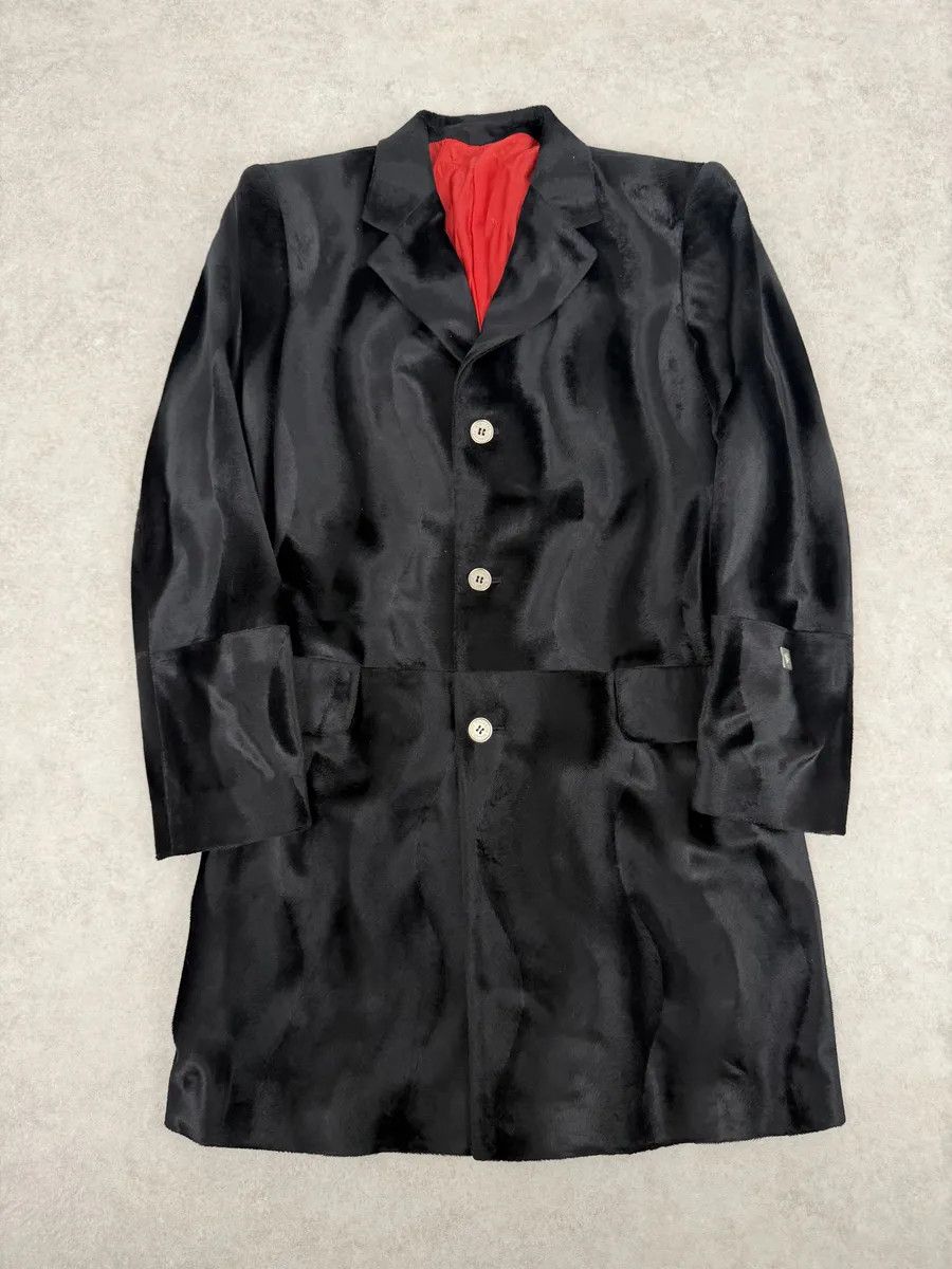 Versace 2000s Versace Faux Fur Black Imperial Trench Coat Size US M / EU 48-50 / 2 - 1 Thumbnail