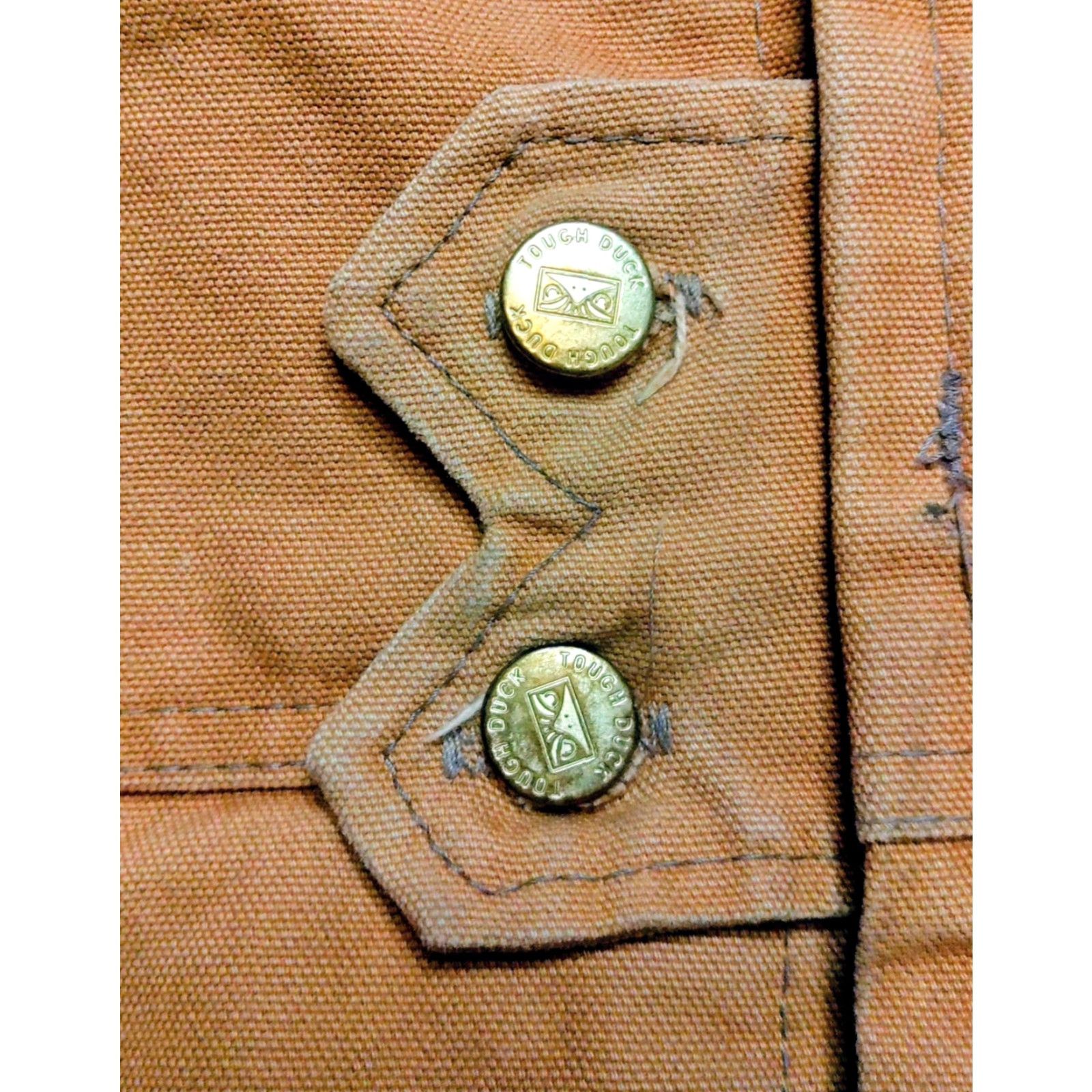 Vintage VINTAGE Tough Duck Jacket Chore XL Canvas Quilt Lined 90s Tan Brown Heavyweight ZIP Up | Mens Size US XL / EU 56 / 4 - 6 Thumbnail