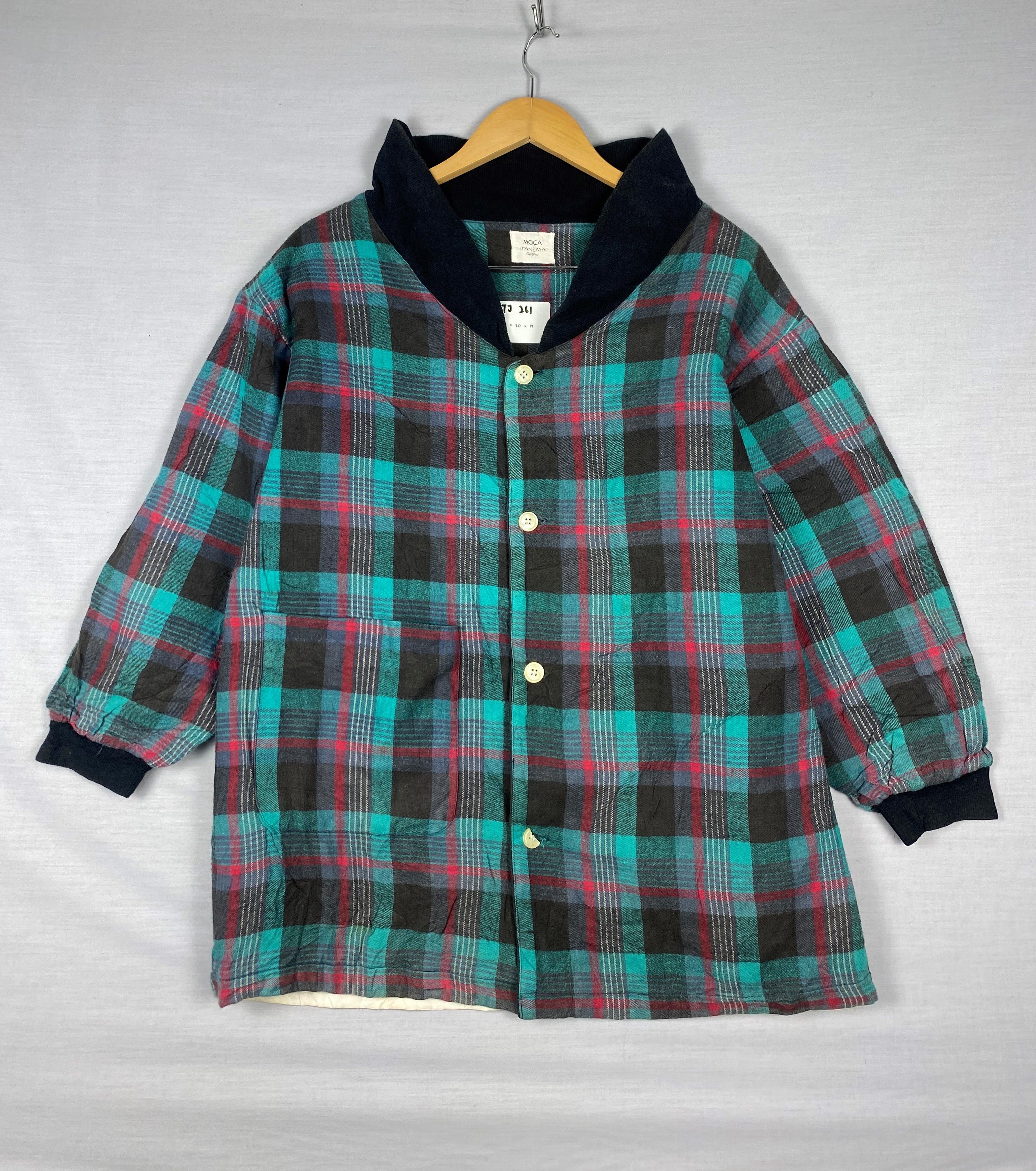 Flannel Vintage Moca Fleece Lining Flannel Shirt Jacket Size US M / EU 48-50 / 2 - 1 Thumbnail