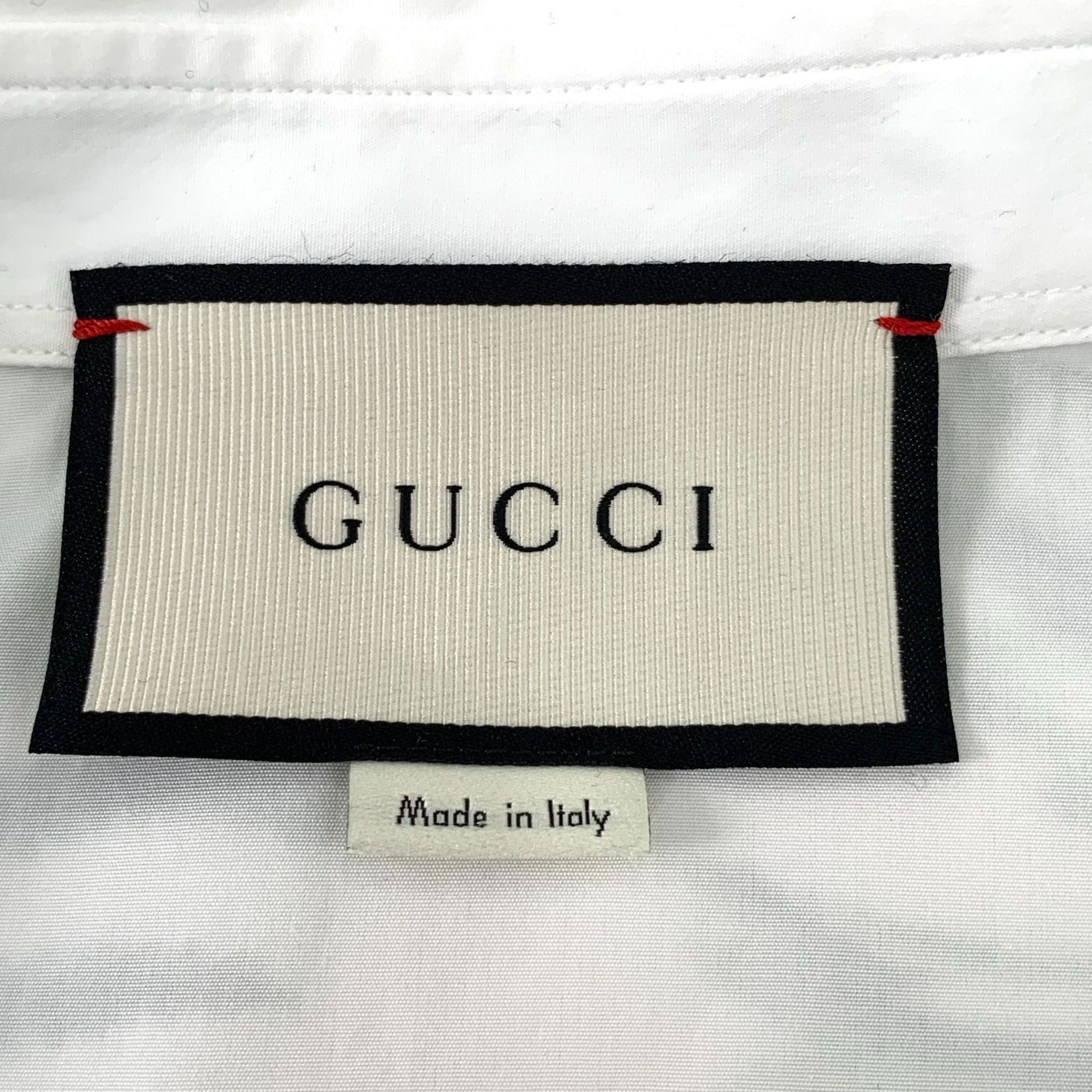 Gucci Gucci White Jungle Tiger Print Cotton Long Sleeve Shirt (Siz Size ONE SIZE - 2 Thumbnail