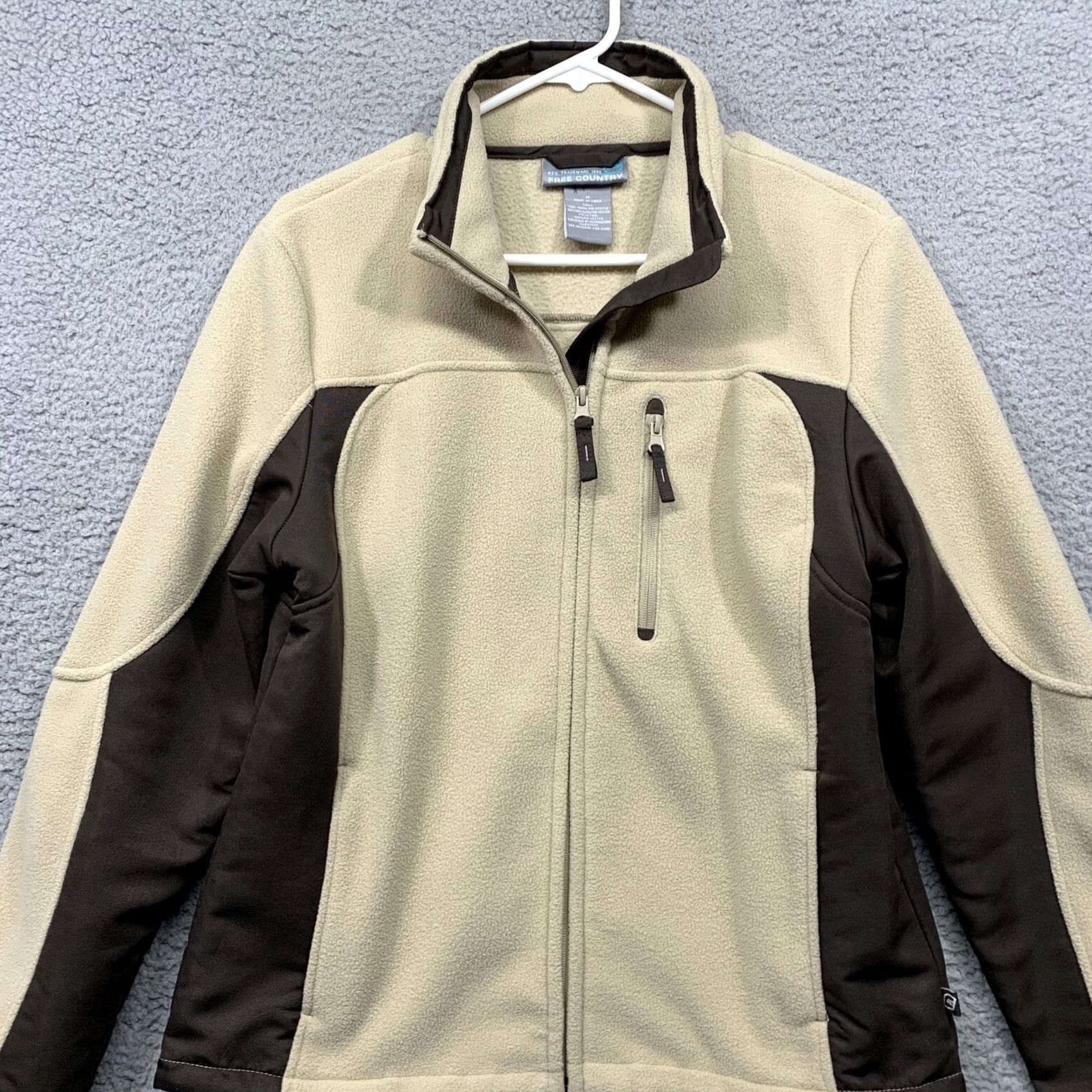 Free Country Free Country Women's Fleece Jacket Full Zip 5 Pockets Brown Tan Size M Size M / US 6-8 / IT 42-44 - 7 Thumbnail