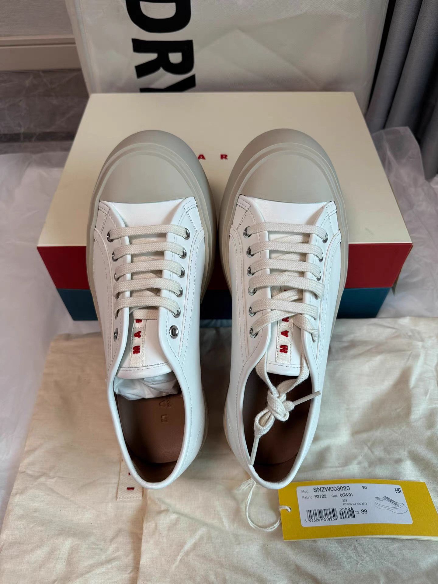 Marni Marni Pablo New White Lace-up Platform Sneakers K6 Size US 9 / IT 39 - 7 Thumbnail