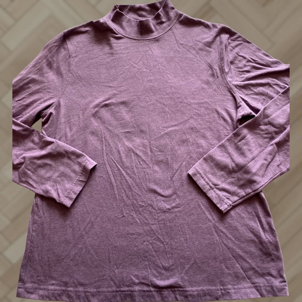 Croft & Barrow Croft & Barrow Shirt Women’s XL Purple Long Sleeve Mock Neck Casual Cotton Spandex Regular Adults Womens Size XL / US 12-14 / IT 48-50 - 1 Thumbnail