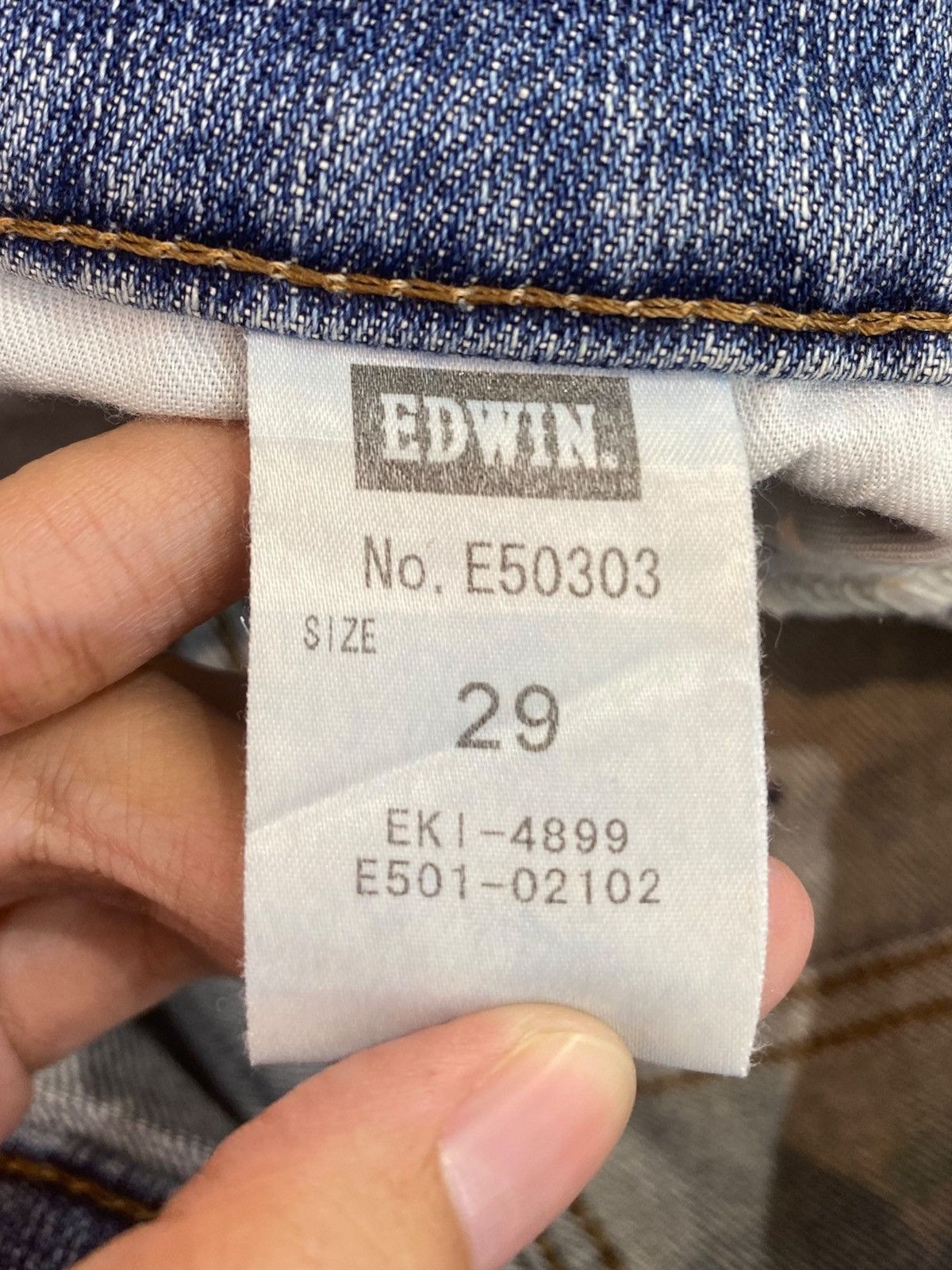 Edwin Edwin 503 Whiskers Faded Wash Style Ripped Jeans Size US 28 / EU 44 - 11 Thumbnail