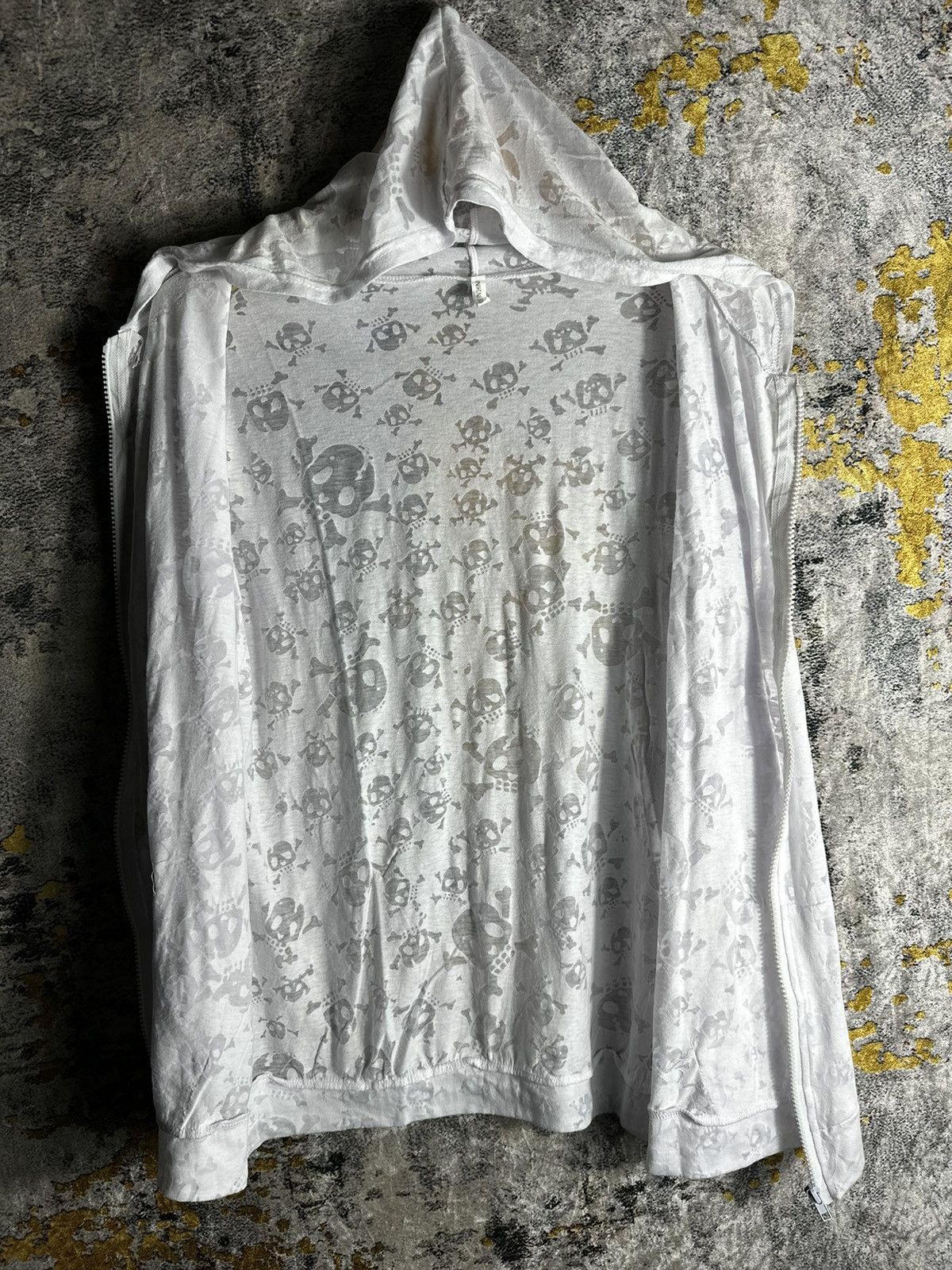 Beauty Beast IF SIX WAS NINE LGB STYLE SKULL AOP TRANSPARENT WHITE HOODIE Size US L / EU 52-54 / 3 - 7 Thumbnail