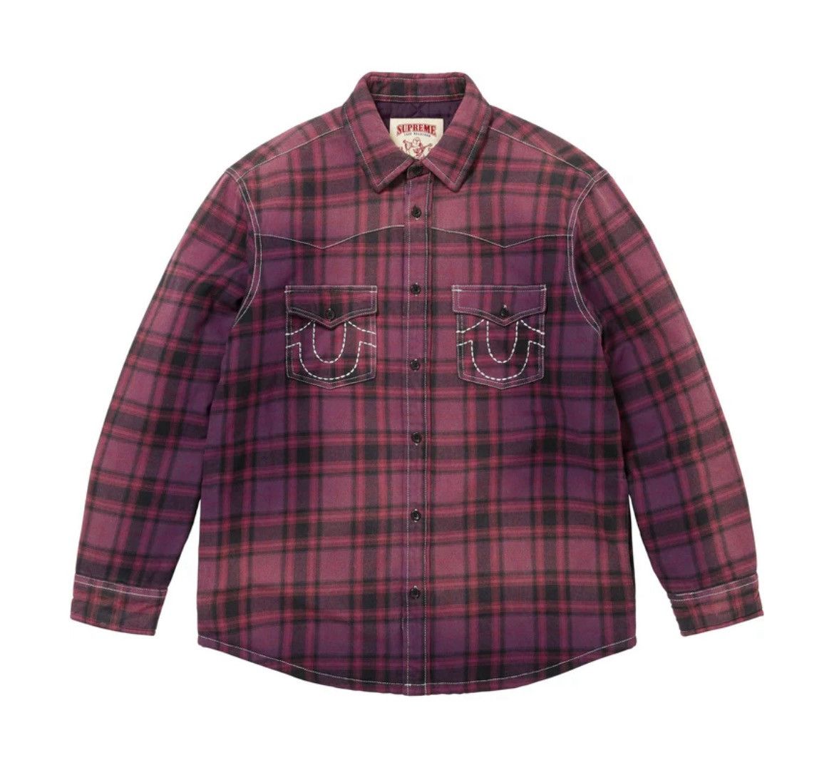 Supreme F/W '21 Faux Fur Collar Flannel Shirt | Grailed